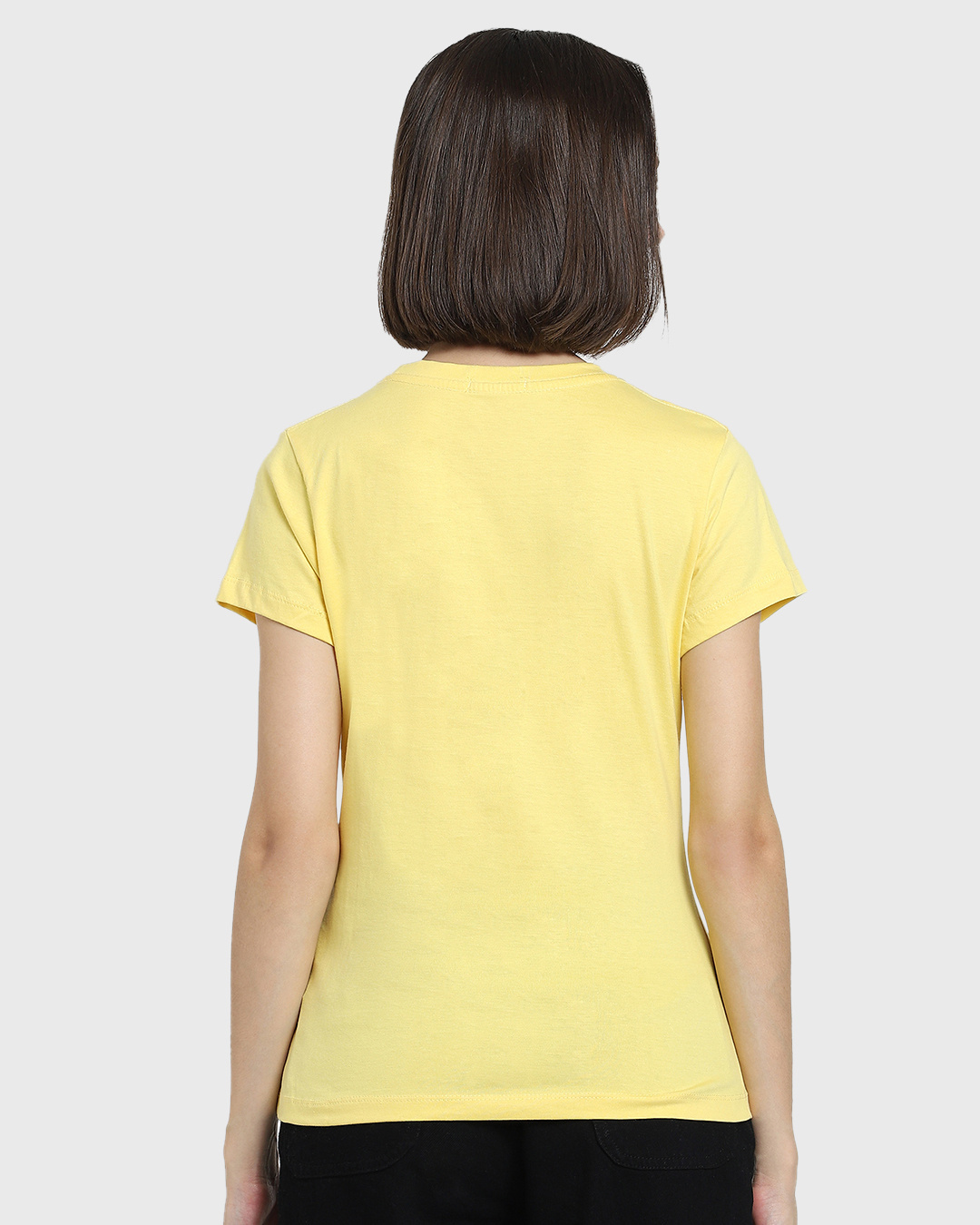Shop Women's Yellow Bella Tokyo Graphic Printed T-shirt-Back