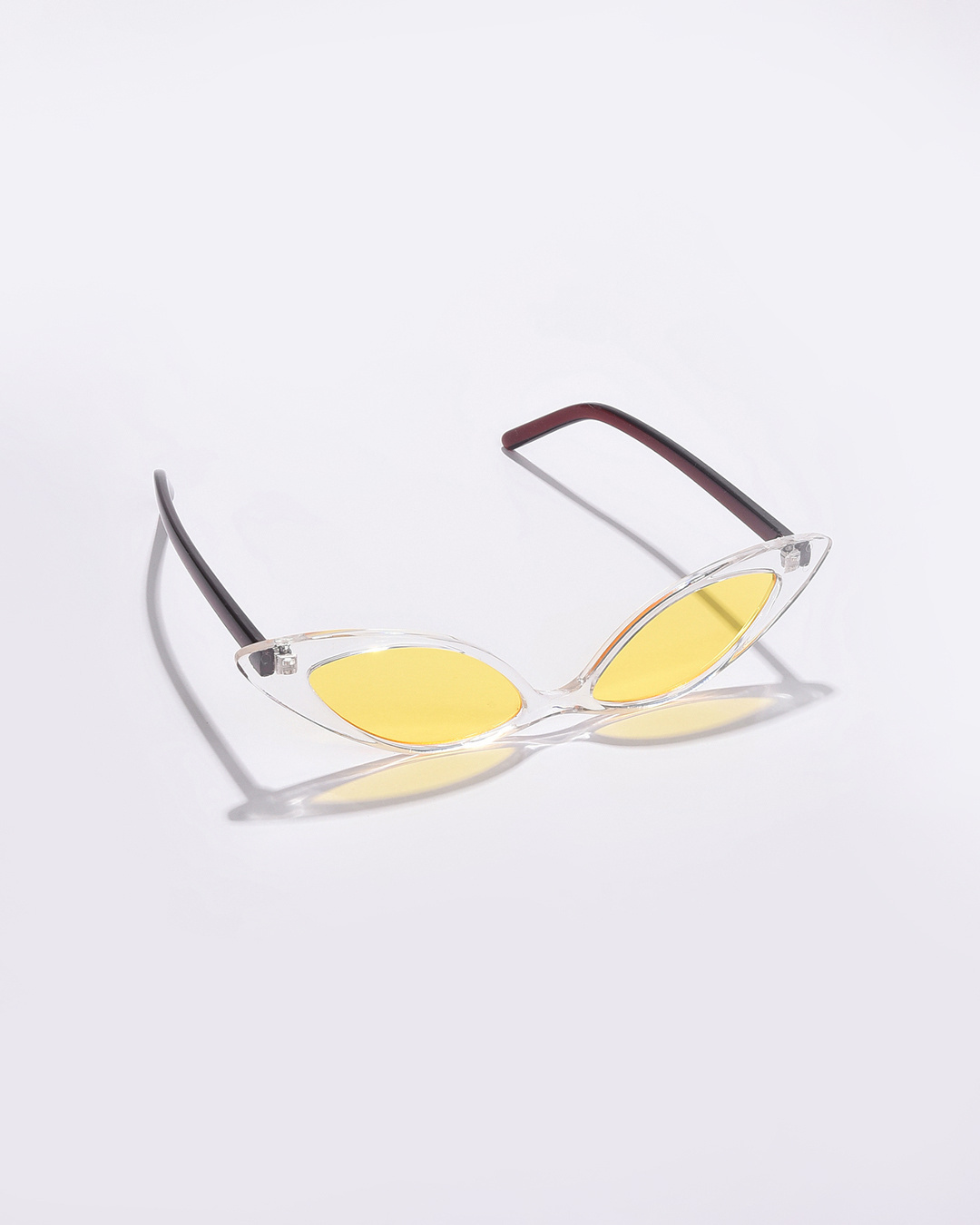 Shop Women's Yellow Cateye Polarised Lens Sunglasses-Back