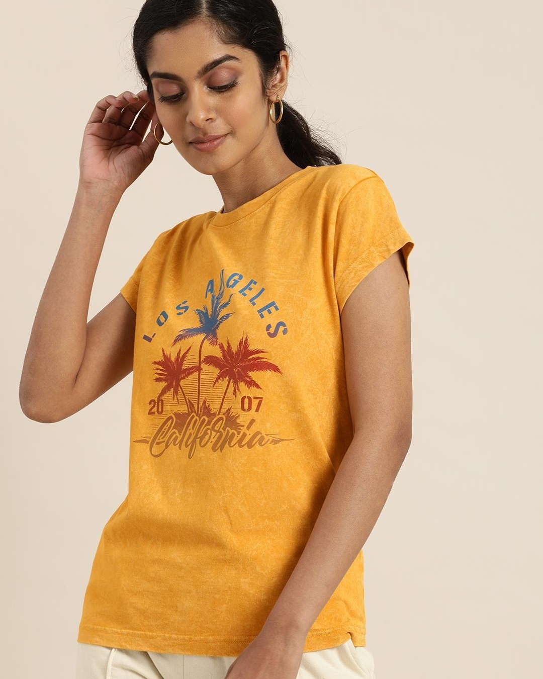 Buy Women's Yellow Graphic Printed Tshirt for Women Yellow Online at Bewakoof