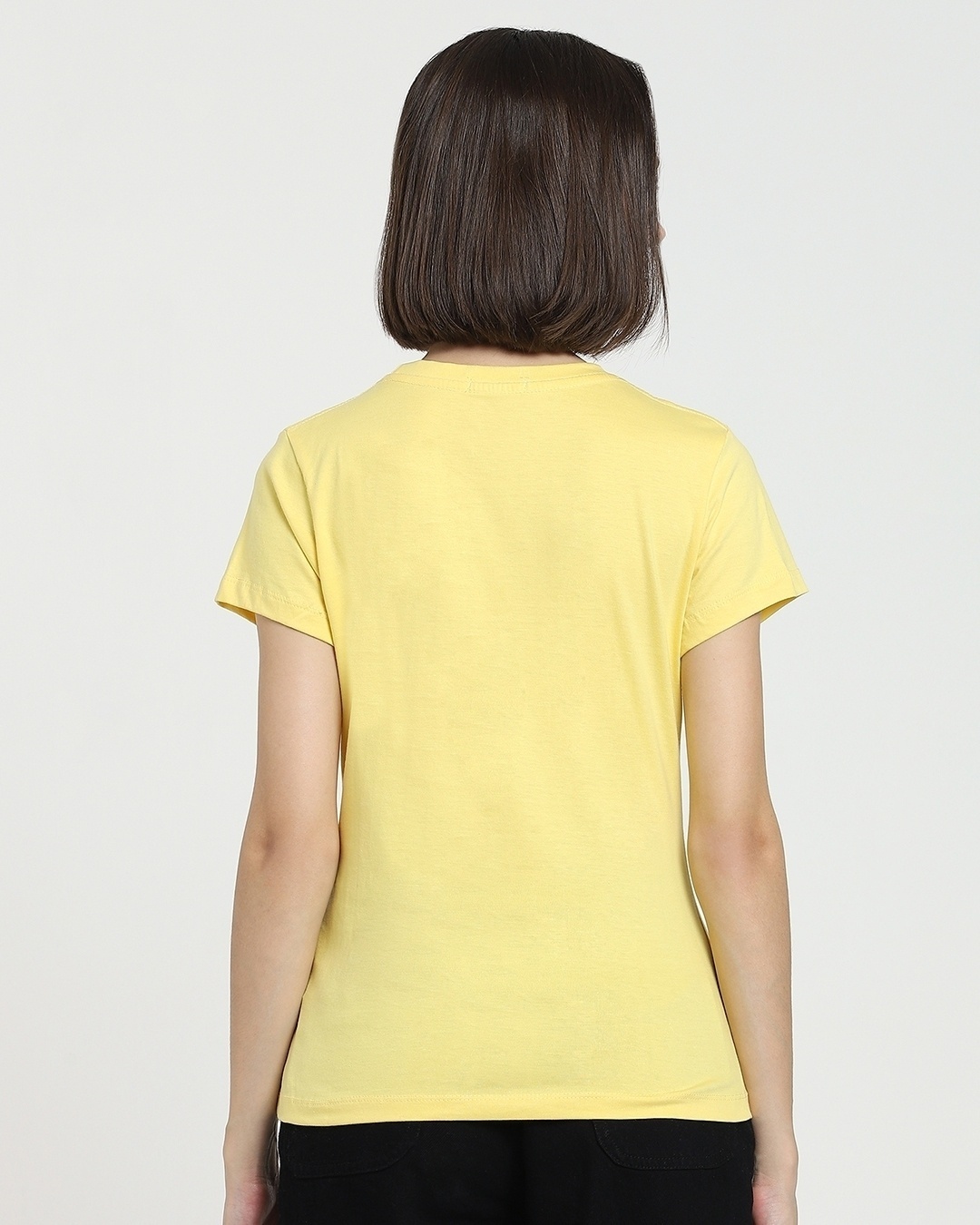 Shop Women's Yellow Hope Need Typography T-shirt-Back