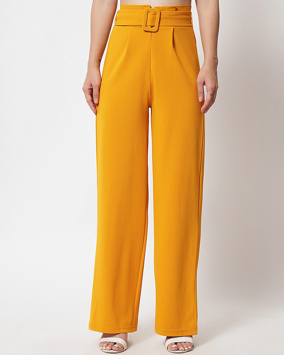 YELLOW PRINTED TROUSERS main image 0