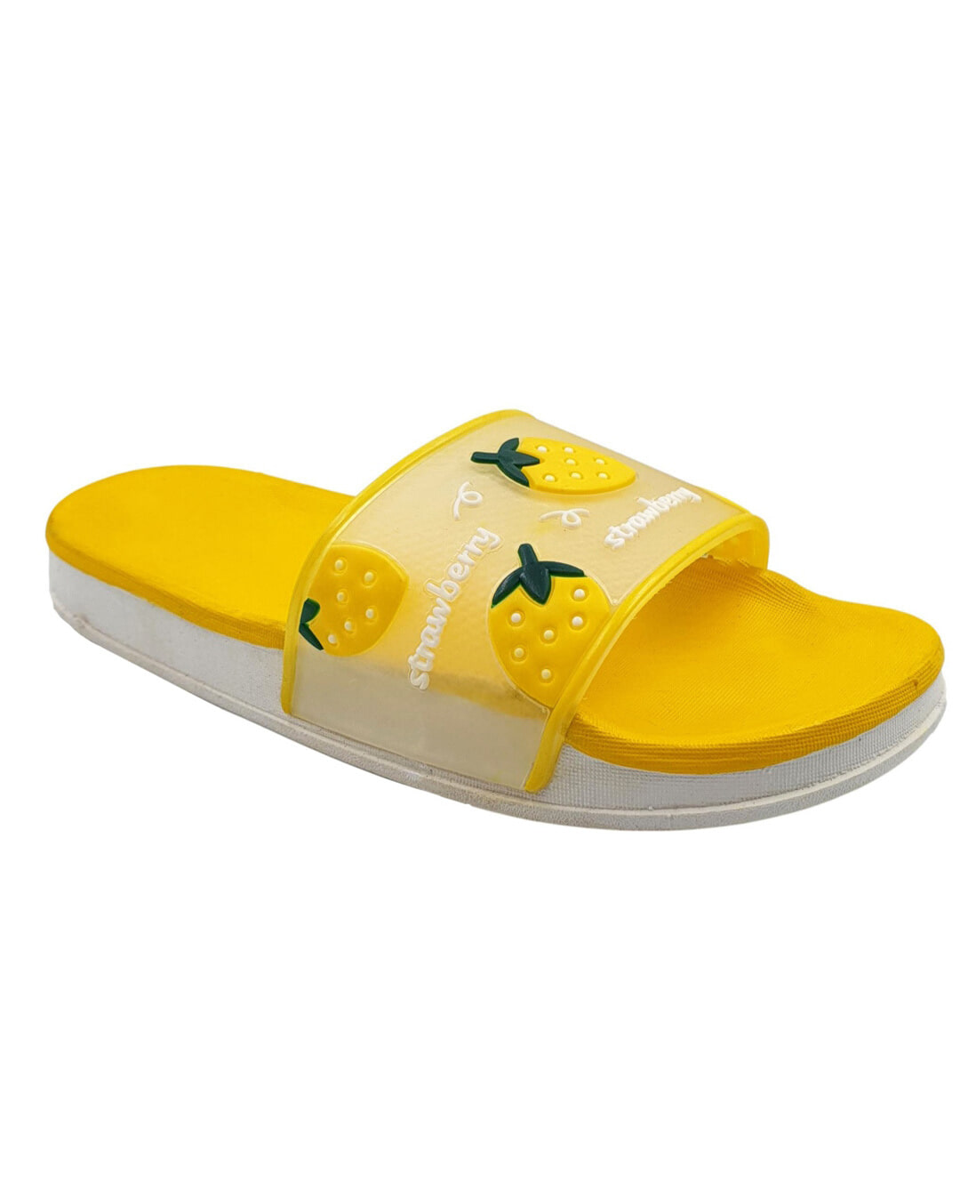 Shop Women's Yellow Strawberry Slippers & Flip Flops-Back