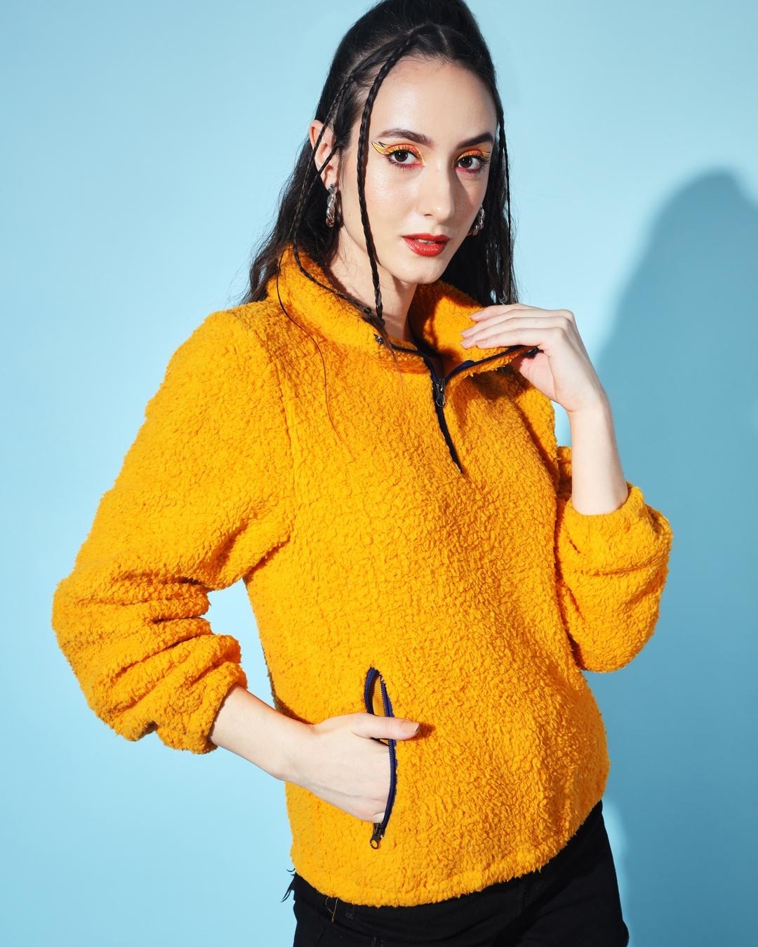 Shop Women's Yellow Sweatshirt-Back