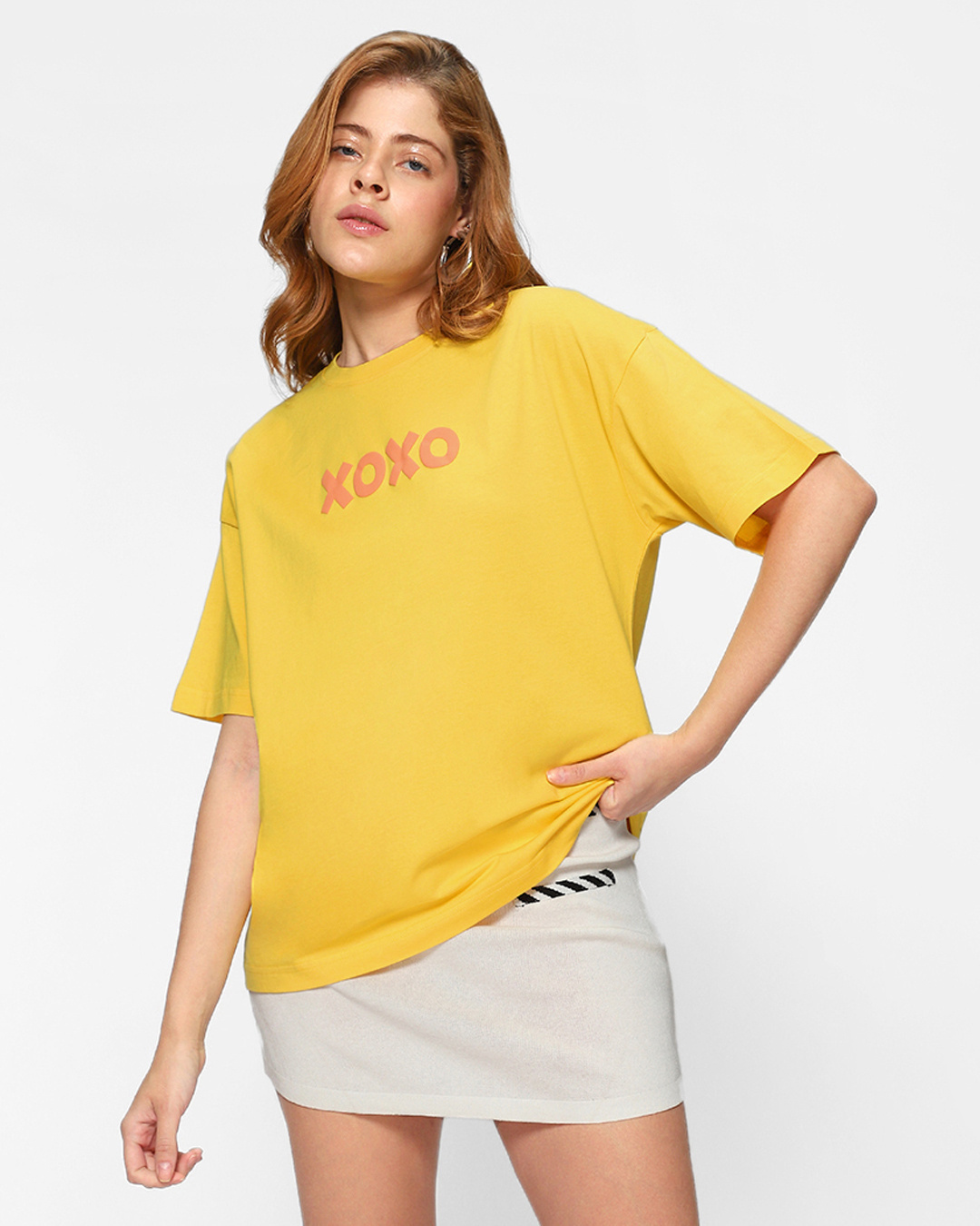 Shop Women's Yellow Team LOLA Graphic Printed Oversized T-shirt-Back