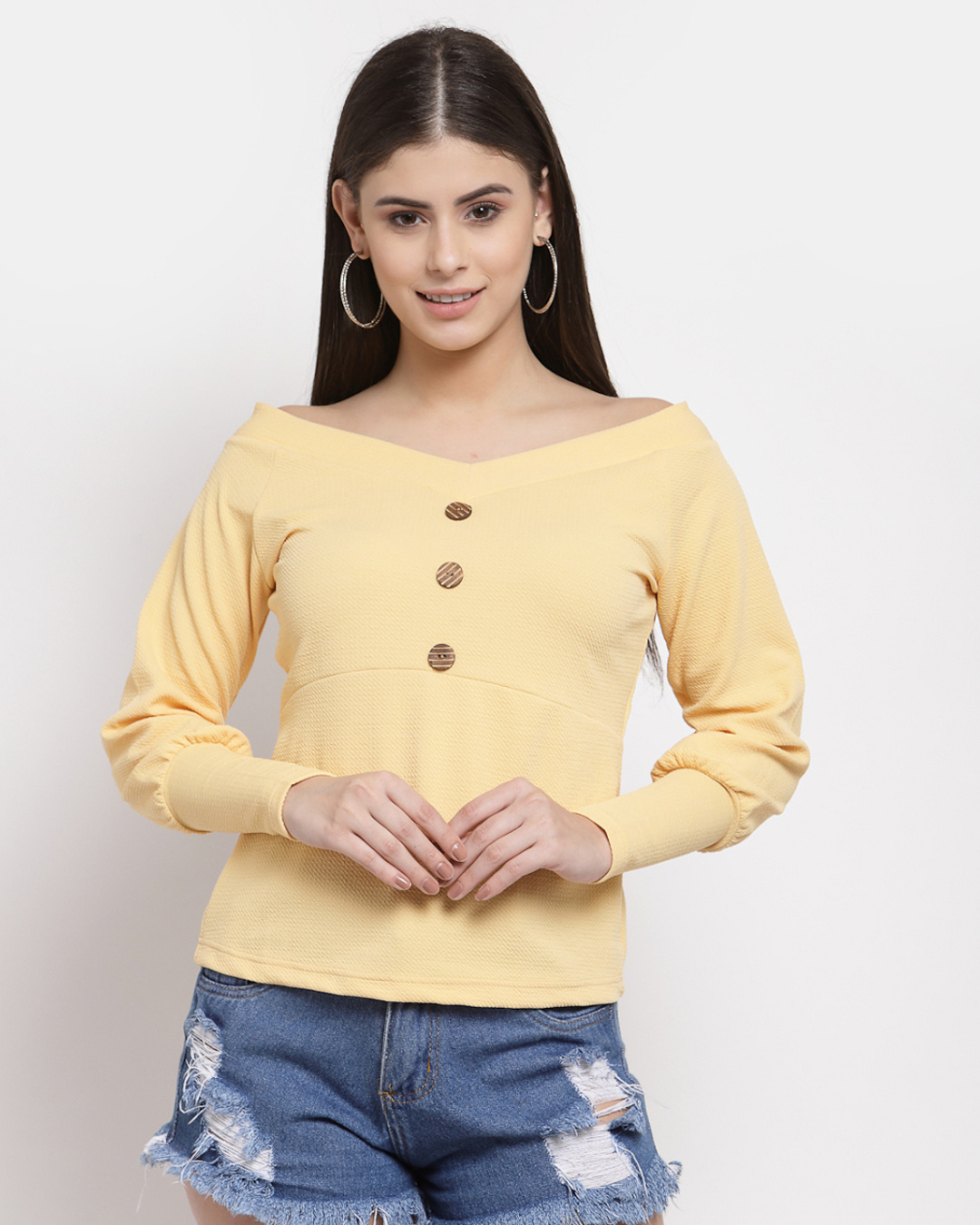 Buy Women's Yellow Top Online at Bewakoof