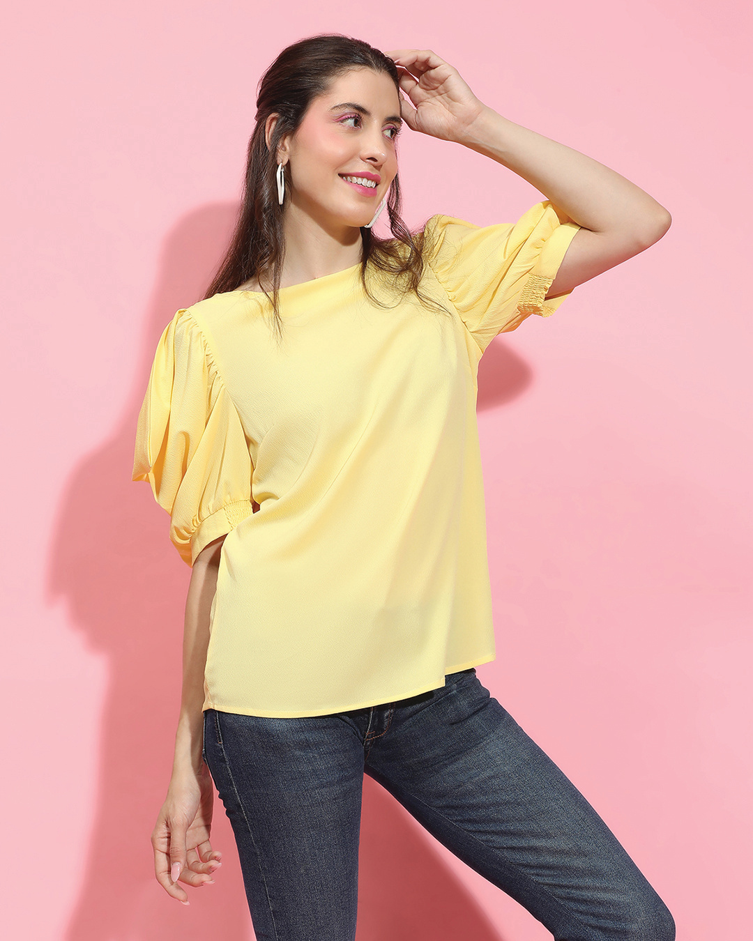 Shop Women's Yellow Top-Back