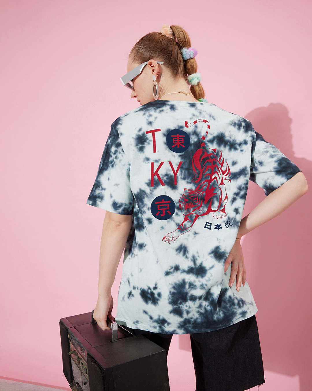 Buy Womens Multicolor Tie And Dye Oversized T Shirt Online At Bewakoof