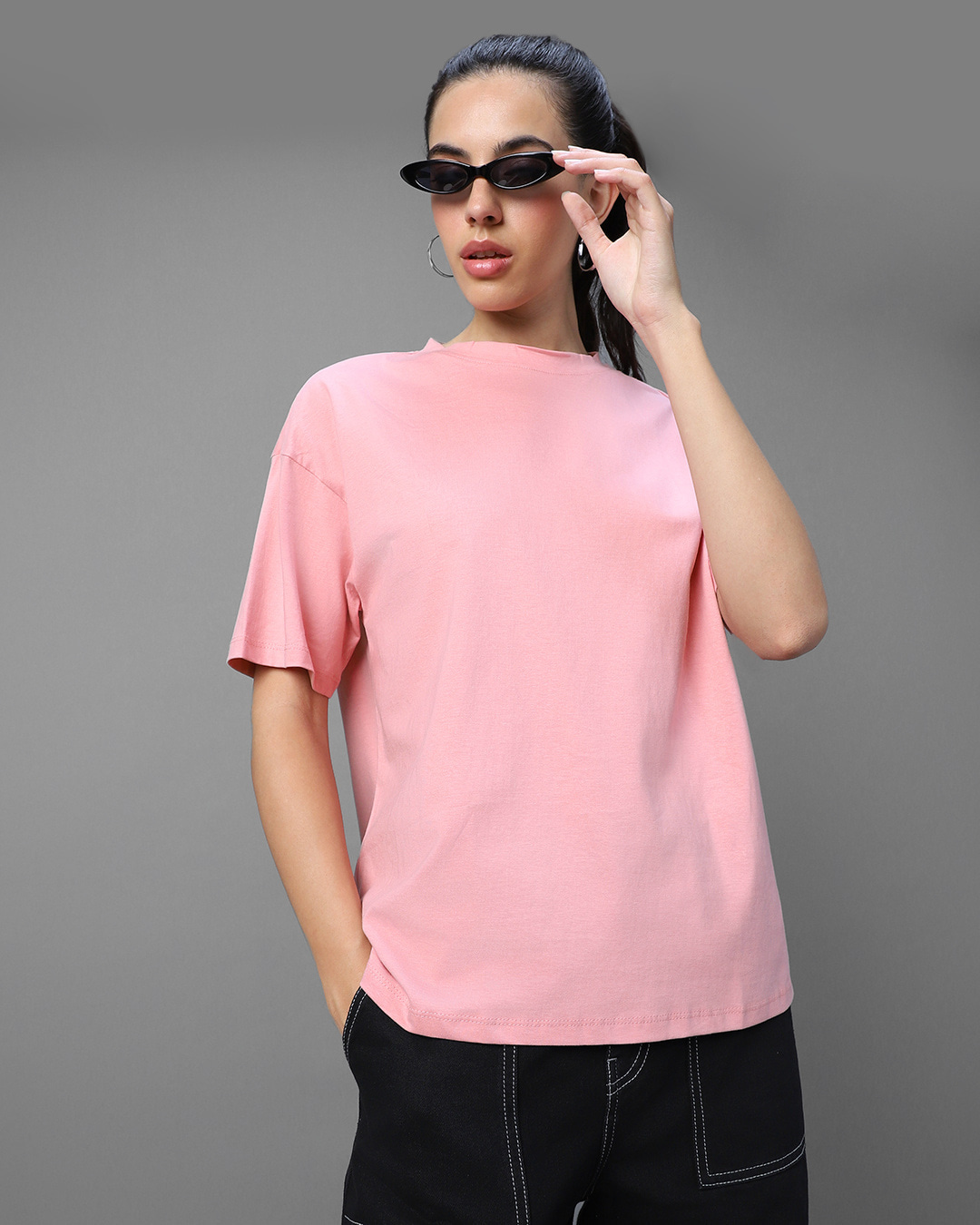 Buy Women S Pink Oversized T Shirt Online At Bewakoof