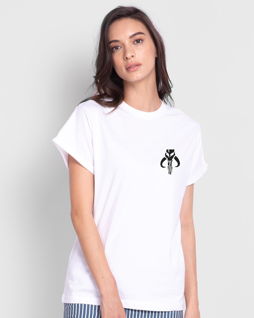 Shop Women's White Bounty Hunter Graphic Printed T-shirt-Back