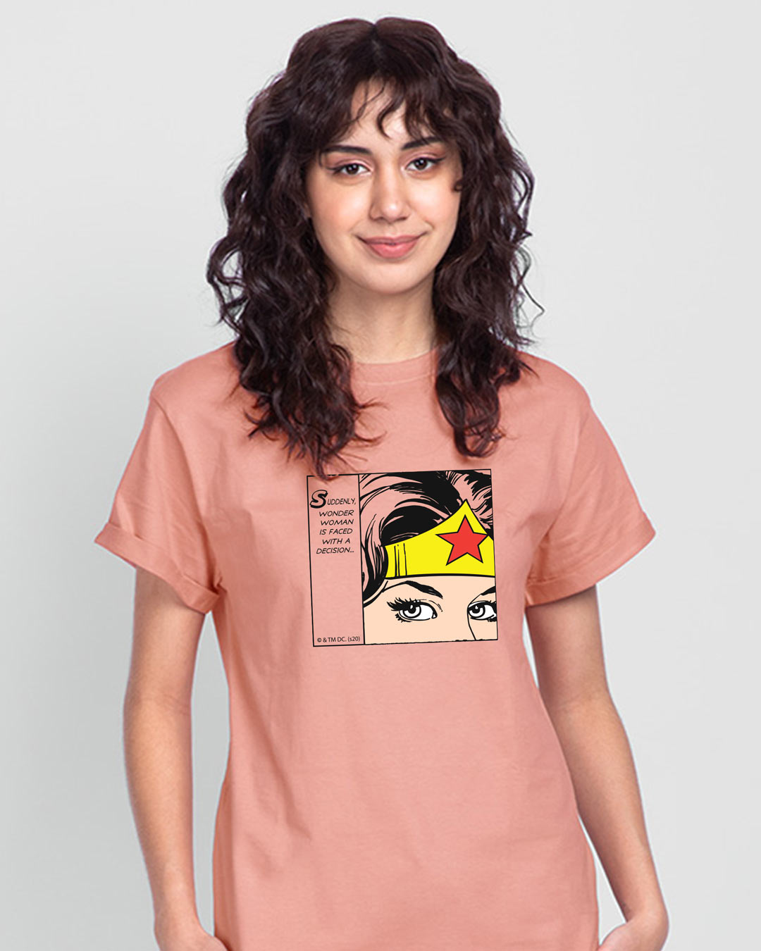 Shop Wonder Woman Comical Boyfriend T-Shirts-Back