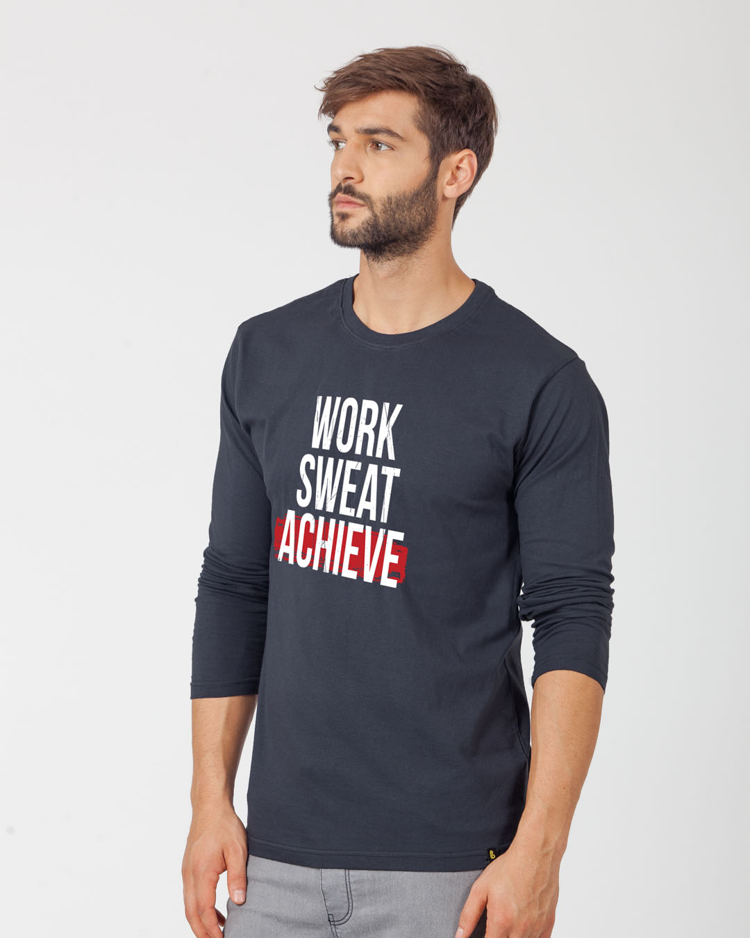 Shop Work Sweat Achieve Full Sleeve T-Shirt-Back