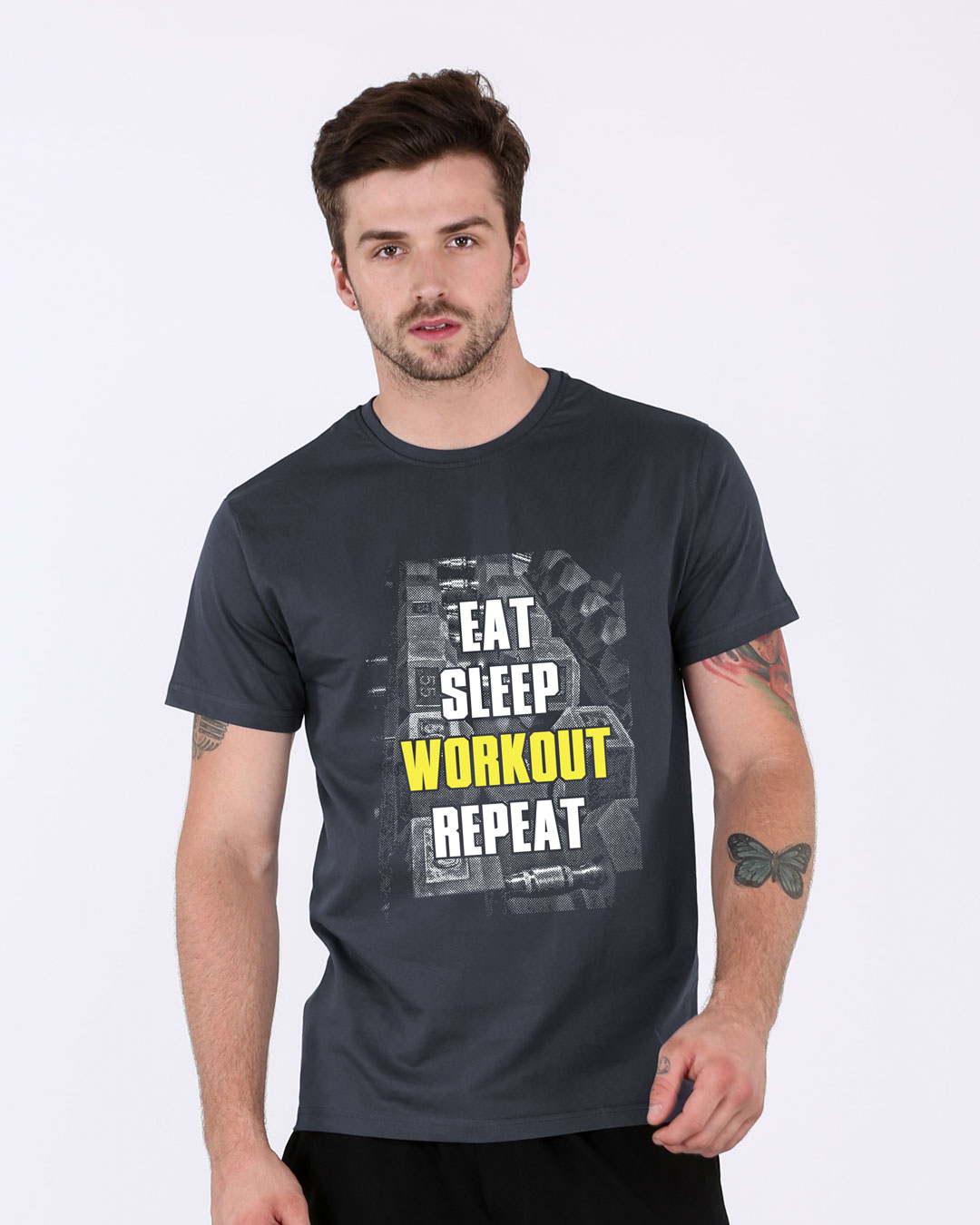 Shop Workout Everyday Half Sleeve T-Shirt-Back