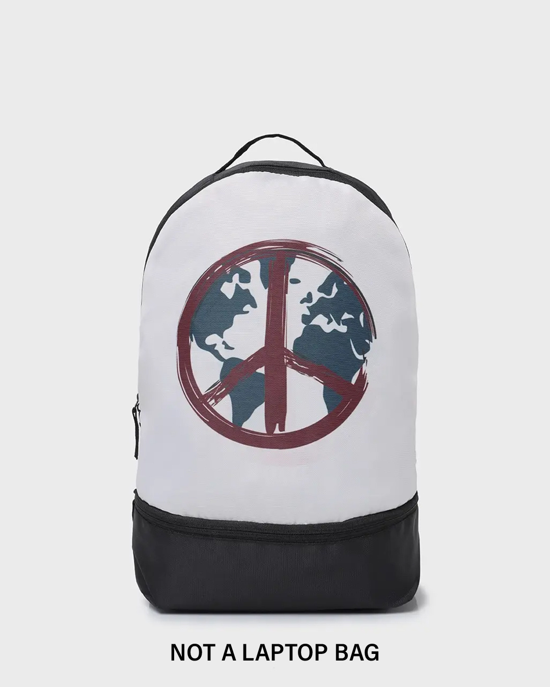 Shop World Peace Small Backpack-Back