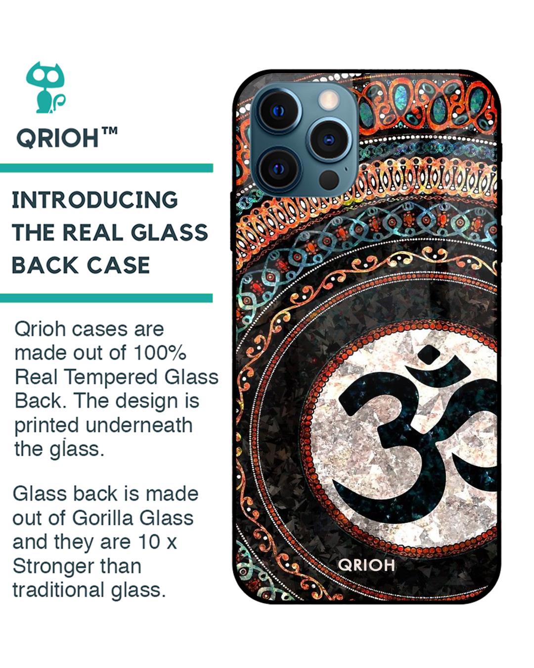 Shop Worship Printed Premium Glass Cover For iPhone 12 Pro (Impact Resistant, Matte Finish)-Back