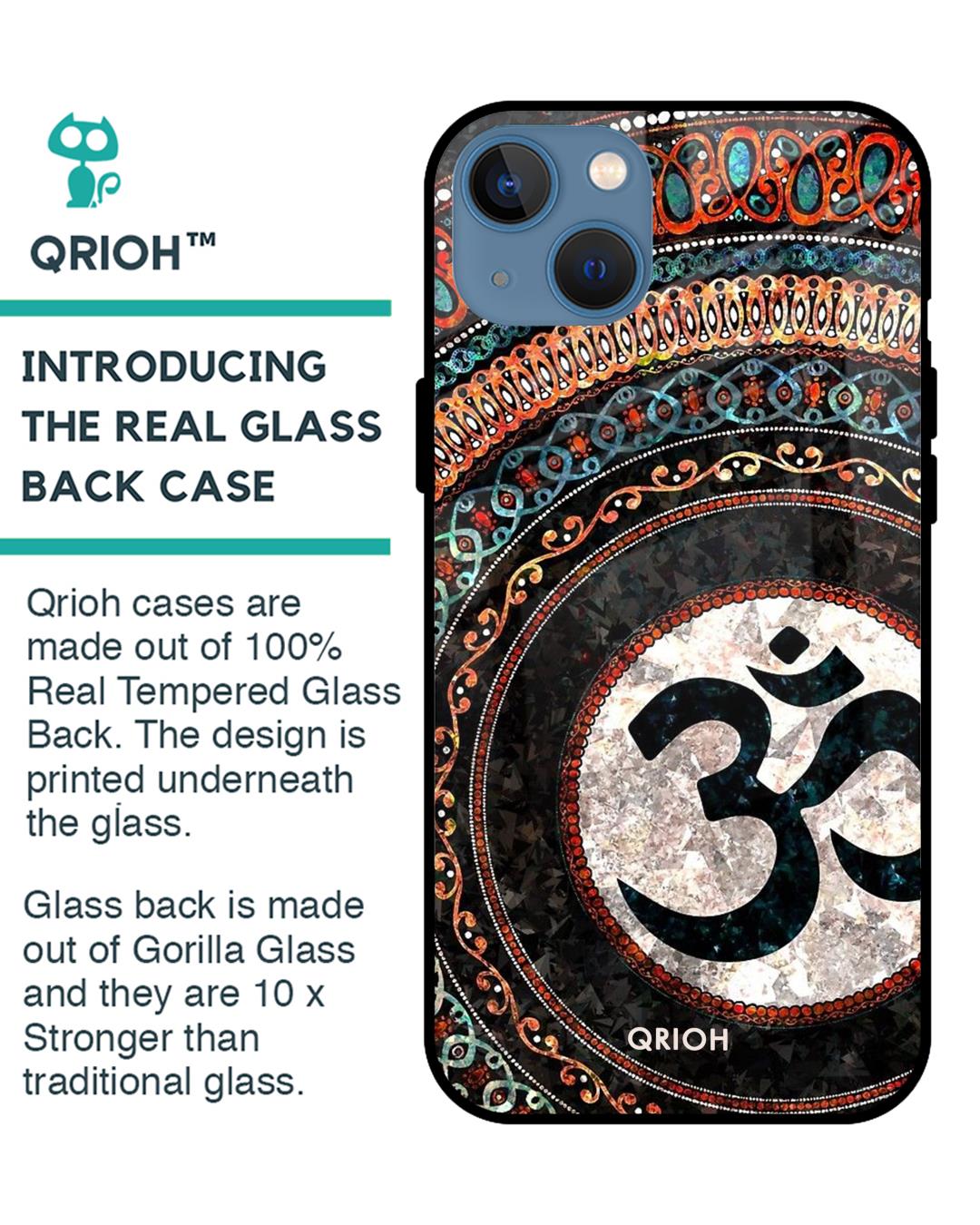 Shop Worship Printed Premium Glass Cover For iPhone 13 mini (Impact Resistant, Matte Finish)-Back