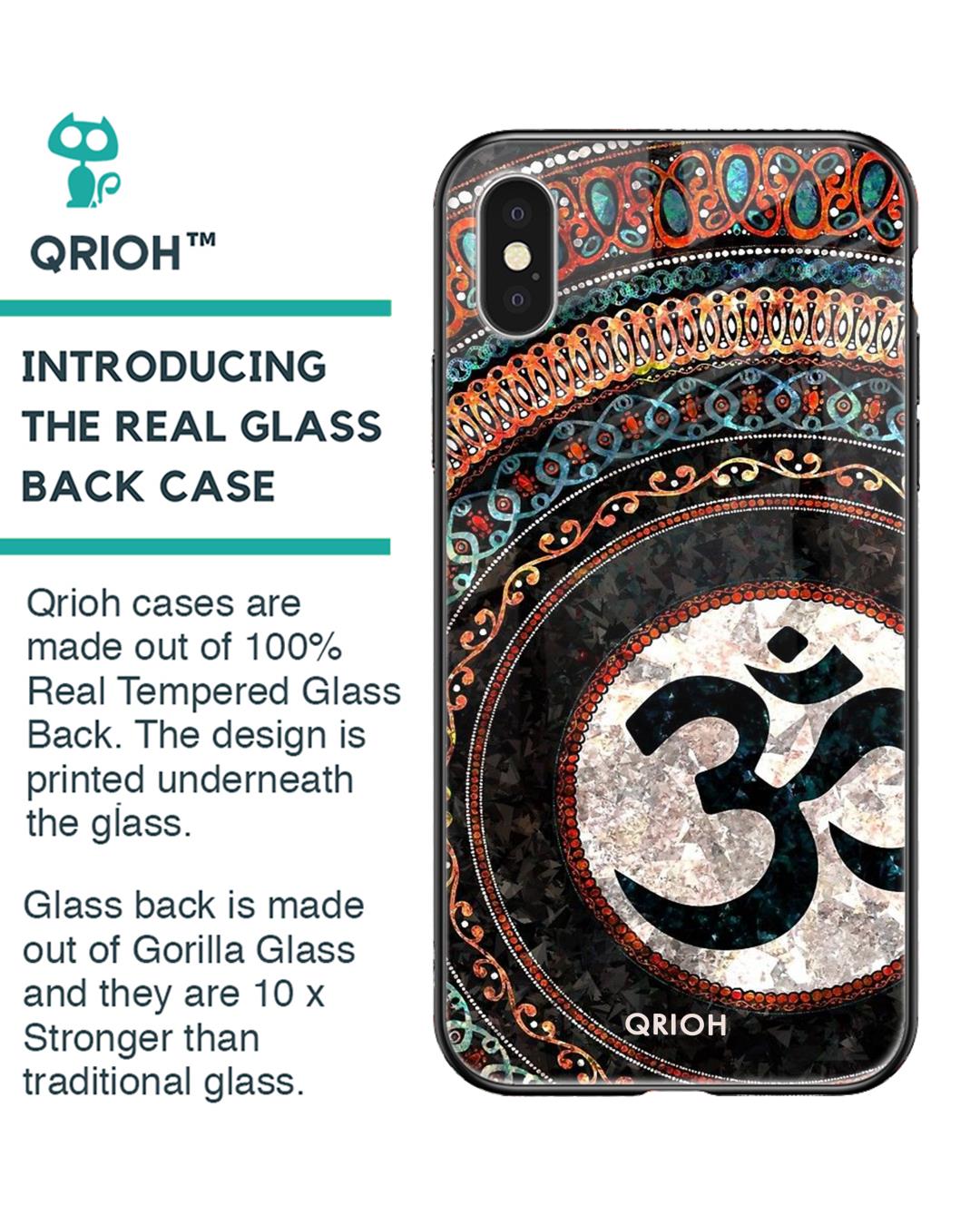 Shop Worship Printed Premium Glass Cover For iPhone XS (Impact Resistant, Matte Finish)-Back