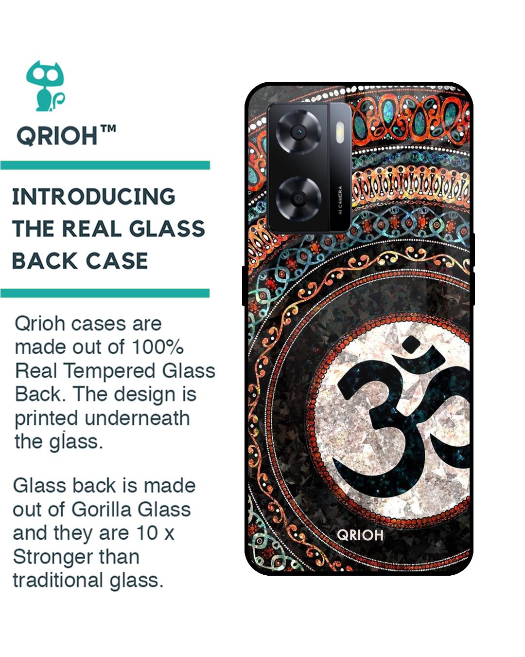 Shop Worship Printed Premium Glass Case for OPPO A77s (Shock Proof,Scratch Resistant)-Back