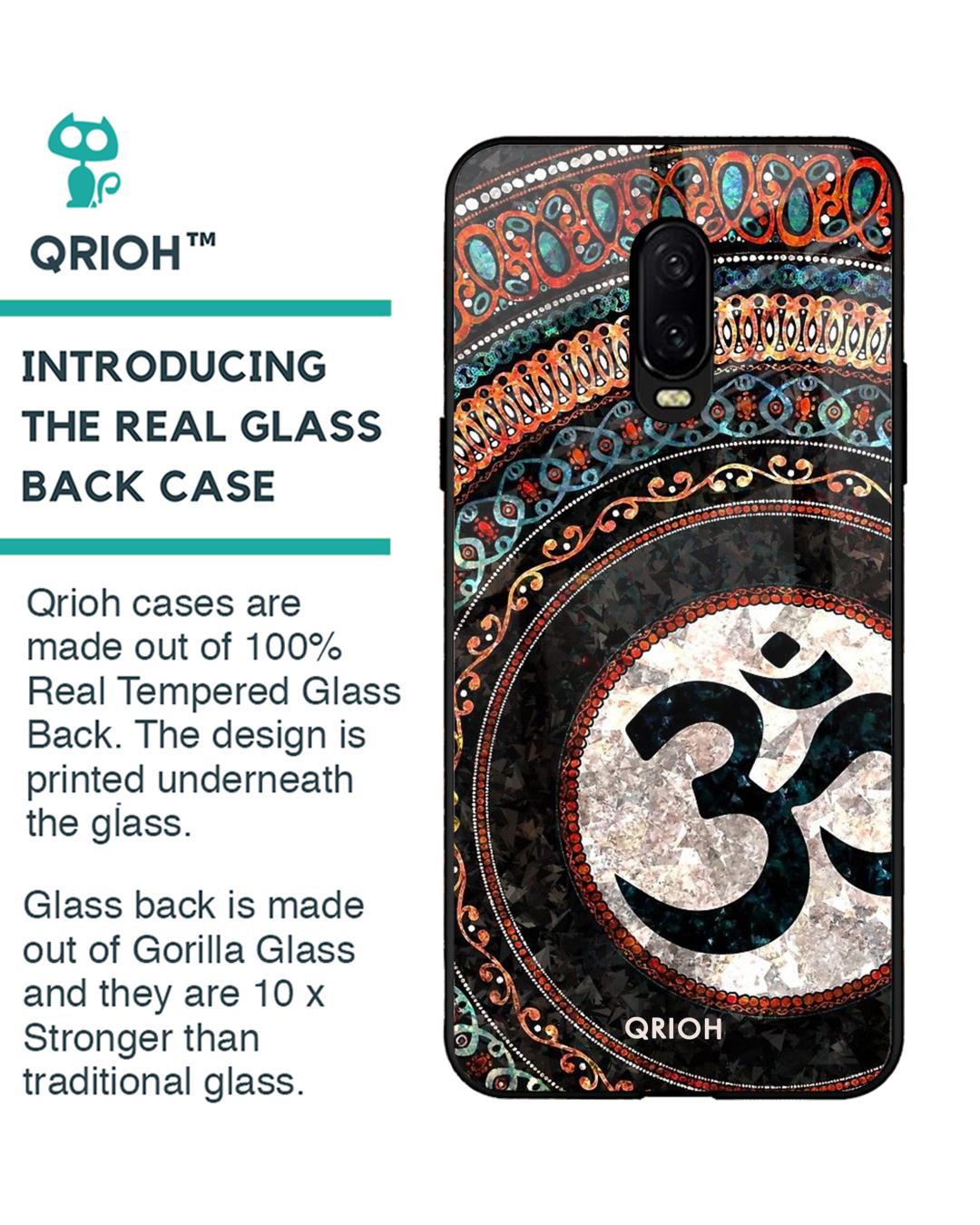 Shop Worship Printed Premium Glass Cover For OnePlus 6T (Impact Resistant, Matte Finish)-Back