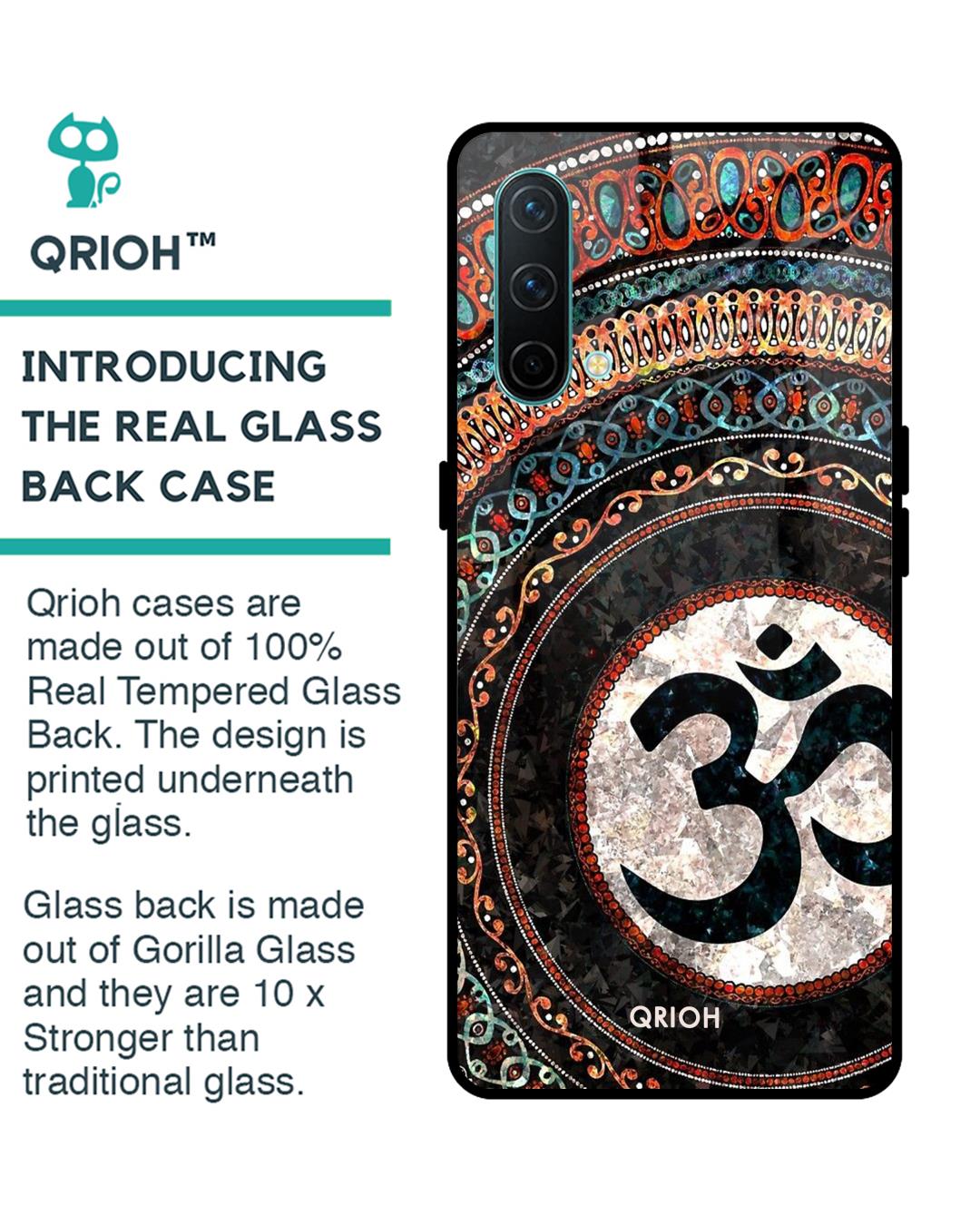 Shop Worship Printed Premium Glass Cover For OnePlus Nord CE (Impact Resistant, Matte Finish)-Back