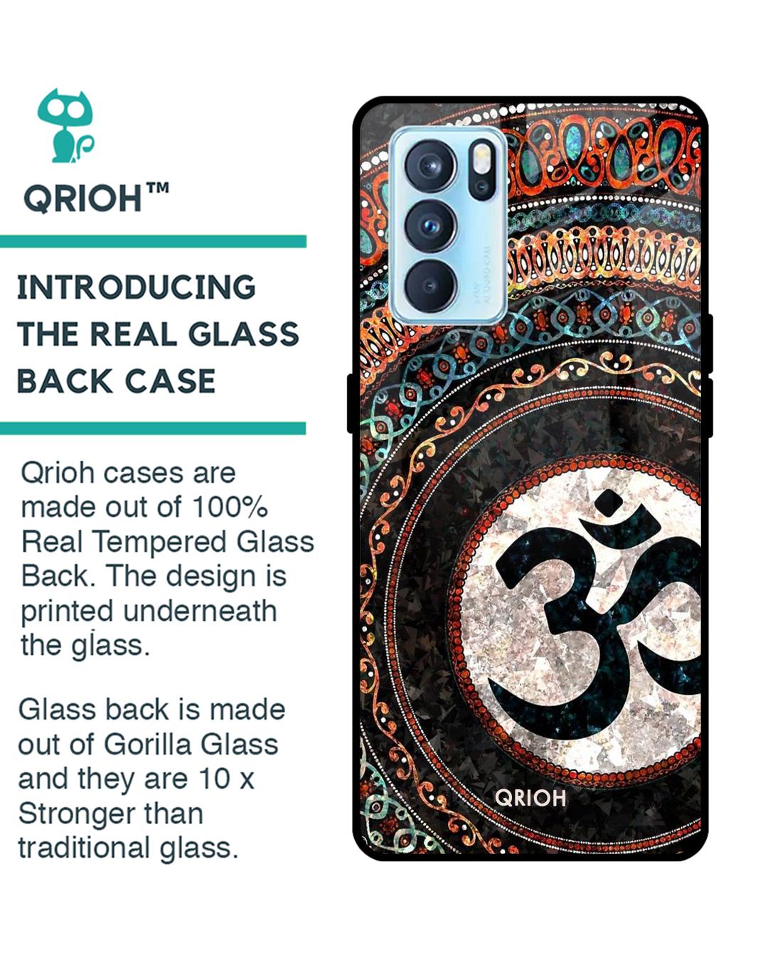 Shop Worship Printed Premium Glass Cover For Oppo Reno6 5G (Impact Resistant, Matte Finish)-Back