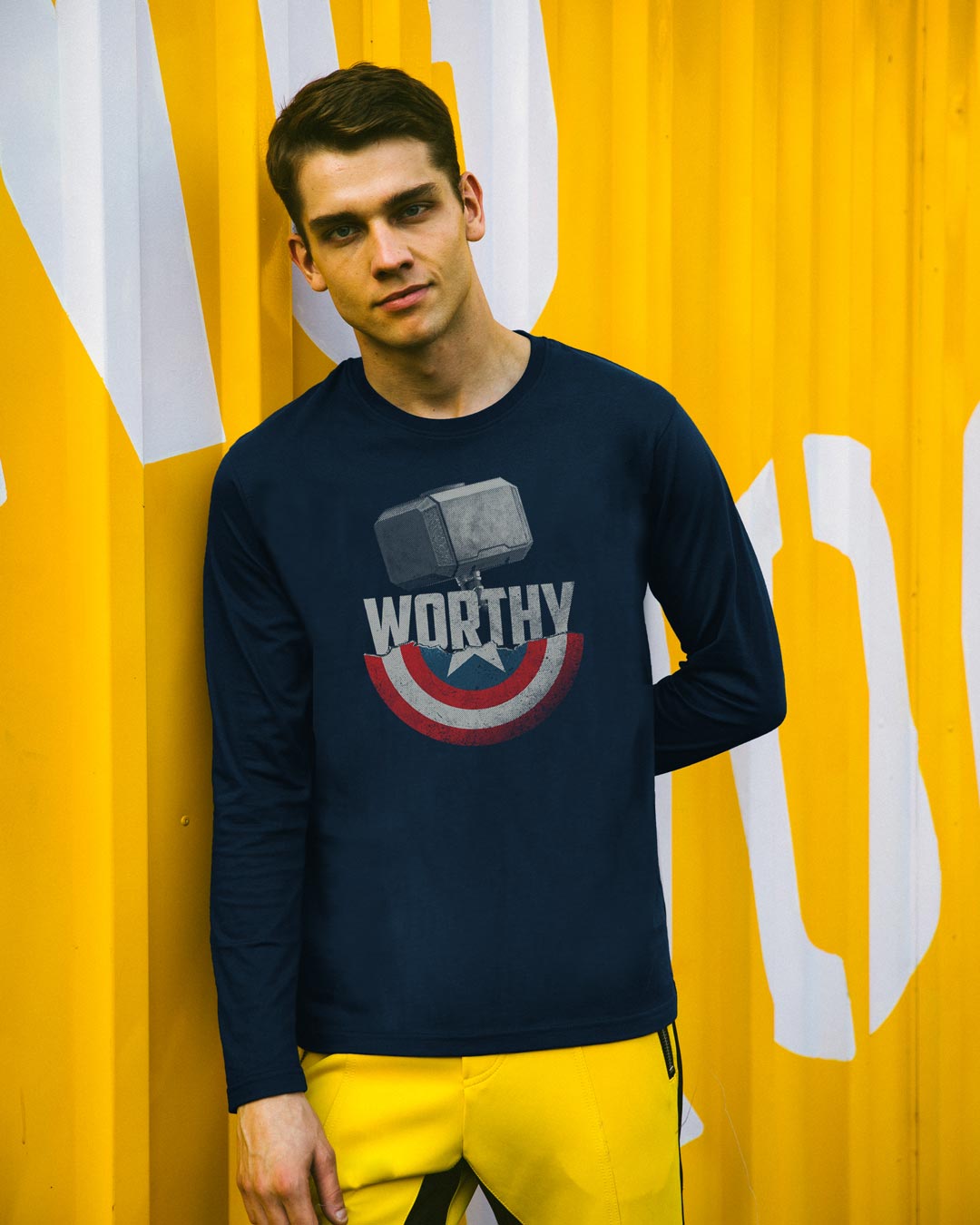 

Worthy Full Sleeve T-Shirt (AVEGL) Men' Printed Full Sleeve T-Shirt Bewakoof.com, Blue