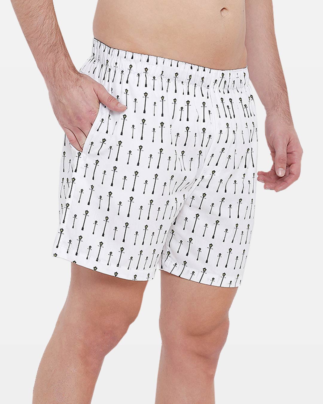 Shop Men's Printed Boxer Street Lamp-Back