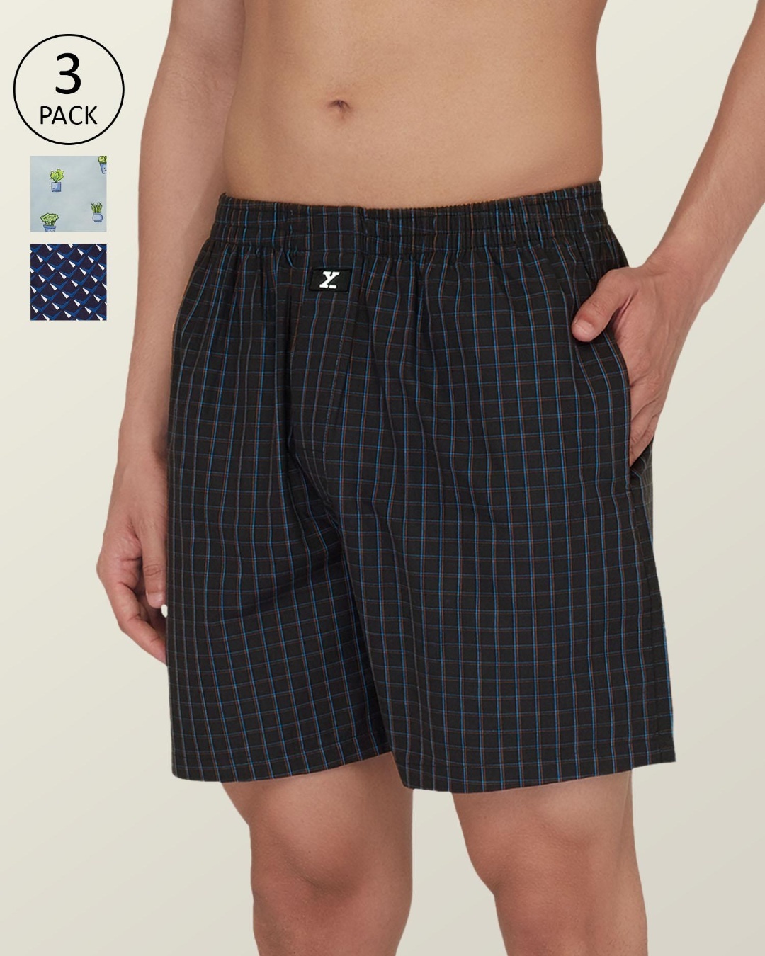Buy XYXX Men's Printed Relaxed Fit Boxers (Pack of 3) Online in India