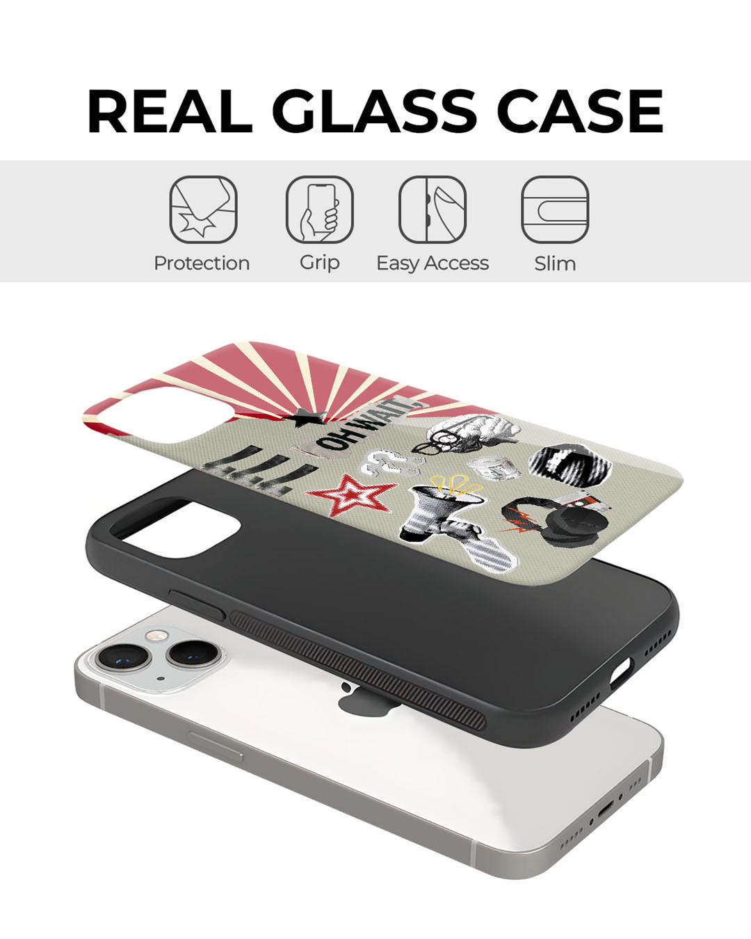 Shop Y2K Montoage Premium Glass Cover for Apple iPhone 12 Pro Max-Back