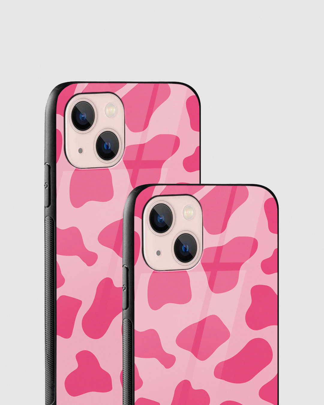 Shop Y2K Pink Cow Print Premium Glass Case for Apple iPhone 15-Back