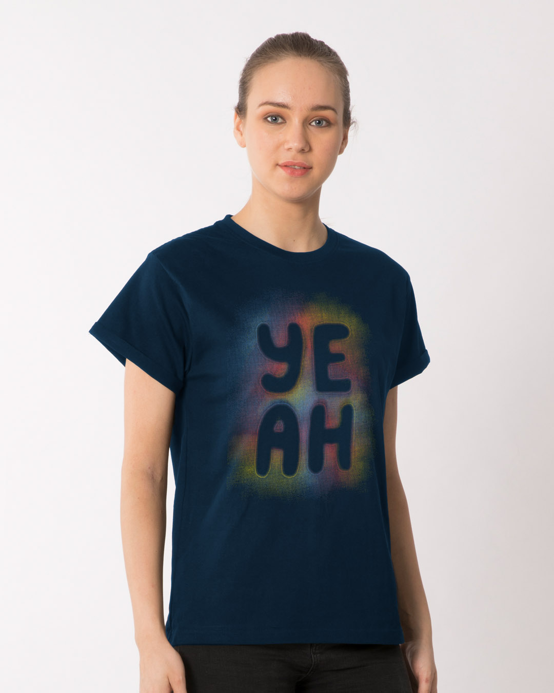 Shop Yeah Colorful Boyfriend T-Shirt-Back