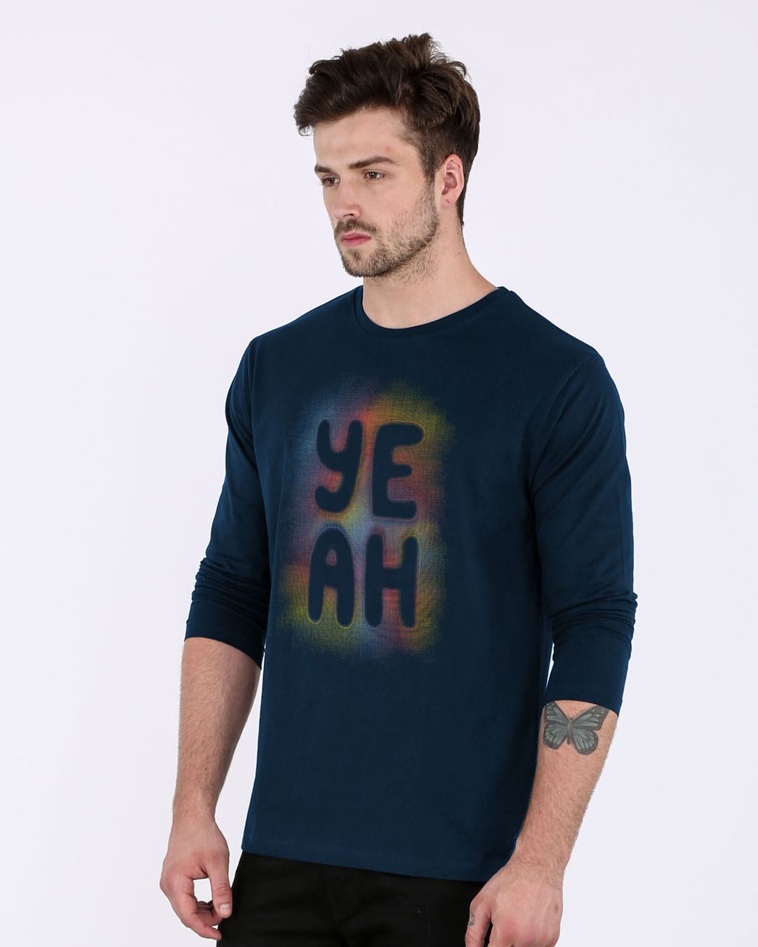 Shop Yeah Colorful Full Sleeve T-Shirt-Back