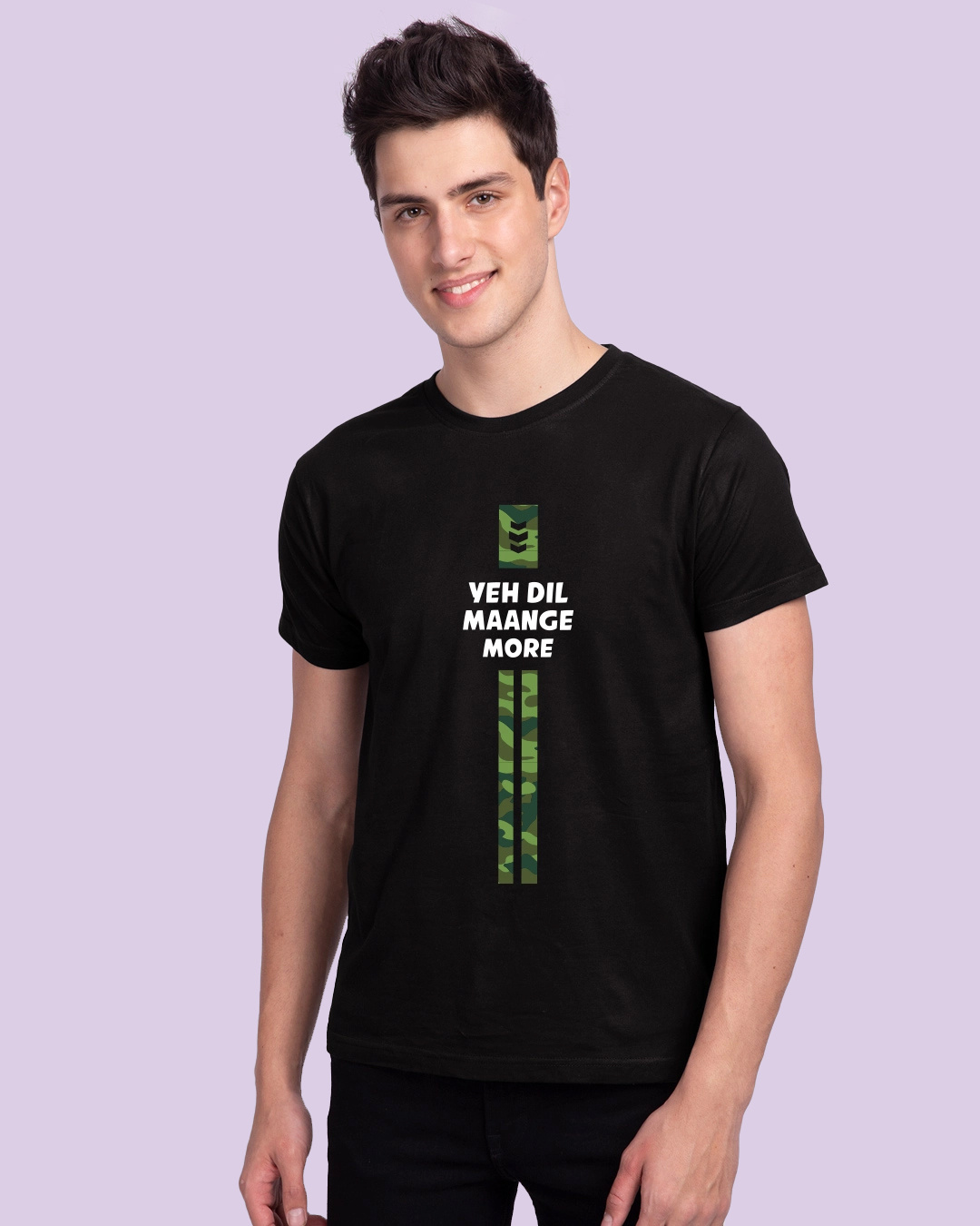 Buy Yeh Dil Maange More Half Sleeve T-shirt for Men black Online at Bewakoof