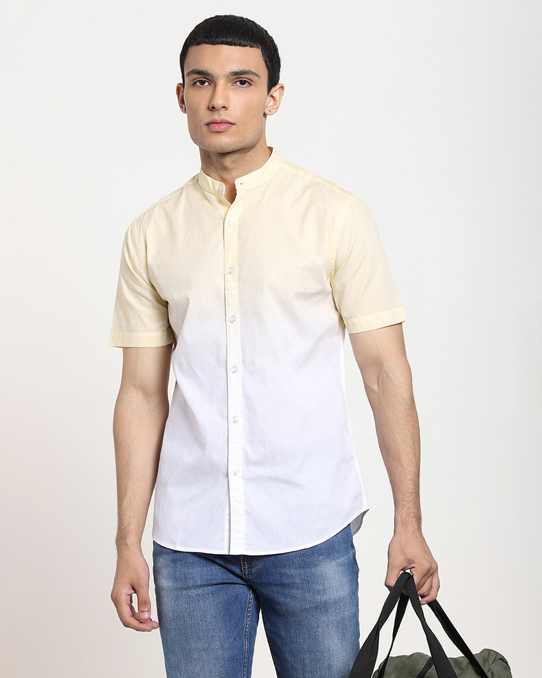 Buy Yellow Dip Dye Half Sleeve Shirt for Men Online at Bewakoof