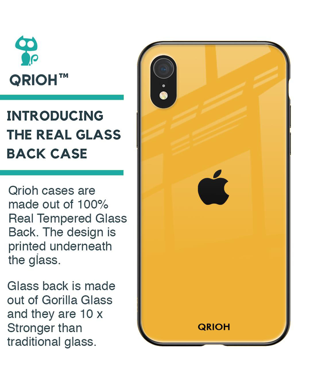 Shop Premium Glass Cover for iPhone XR(Shock Proof, Lightweight)-Back