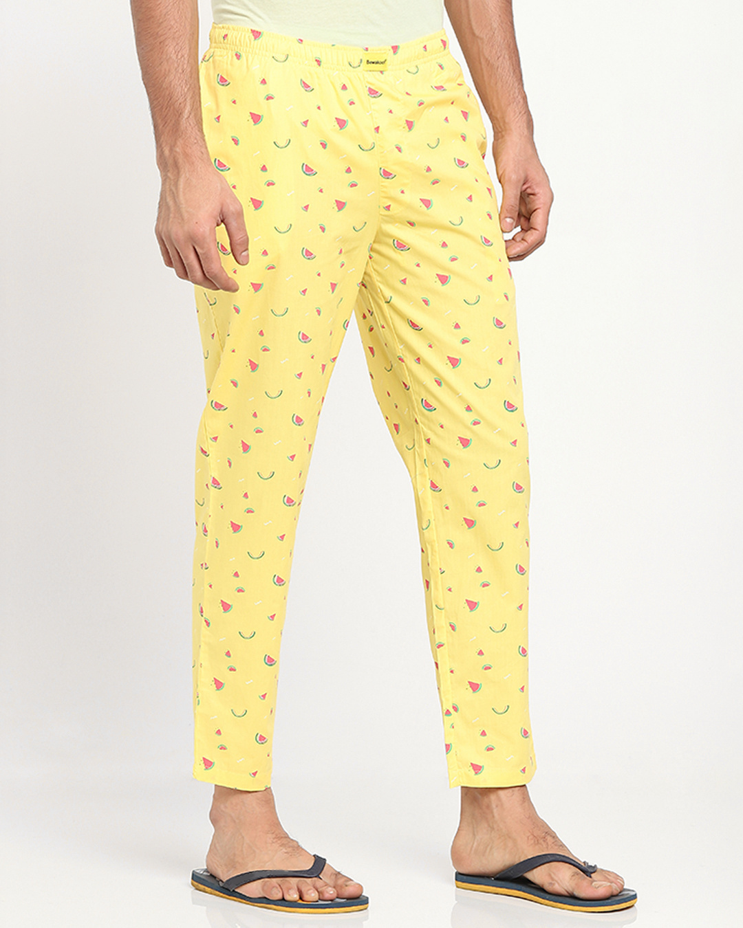 Shop Yellow Melon Men's Pyjamas AOP-Back