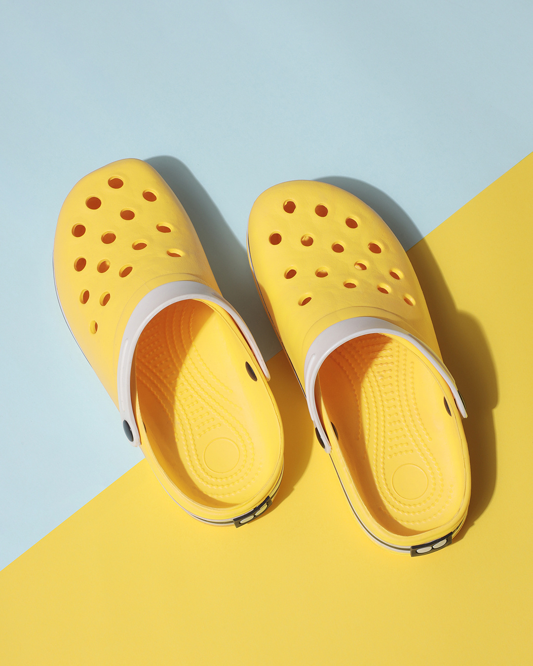 Shop Yellow Men's Solid Clog Sandals-Front