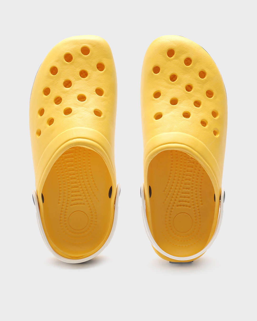 Shop Yellow Men's Solid Clog Sandals-Back
