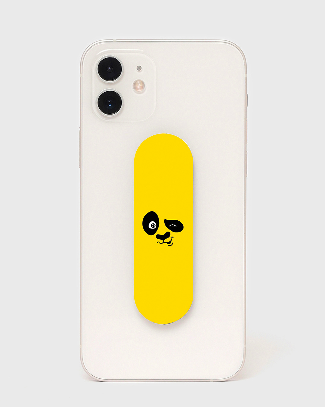 Shop Yellow Panda Printed Grippy Holder-Front