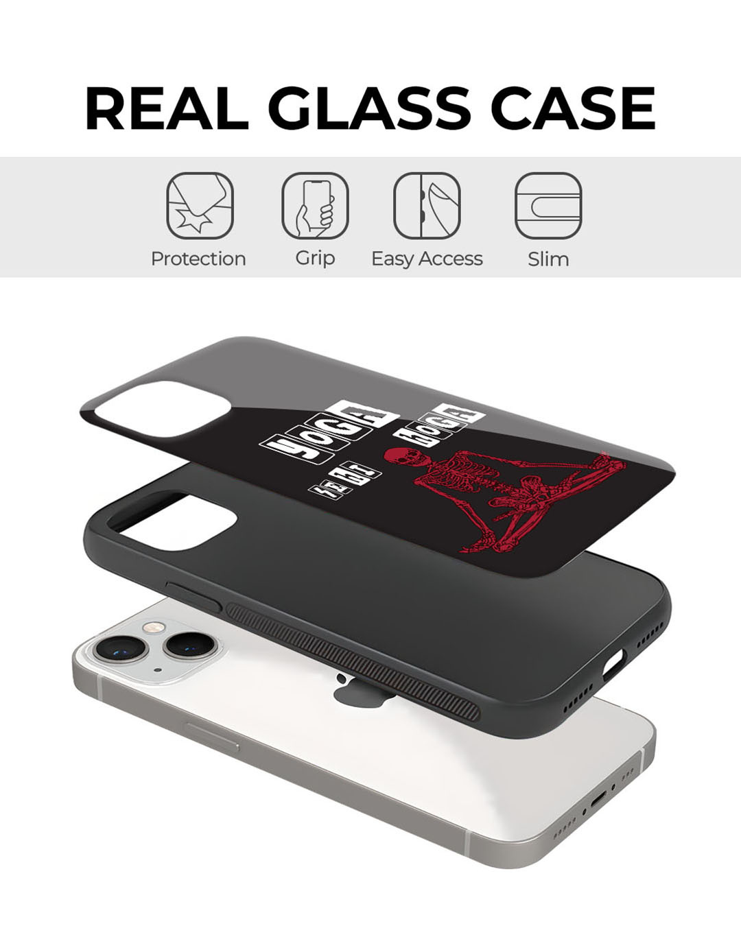 Shop Yoga Se Hi Hoga Premium Glass Cover for Apple iPhone 11-Back