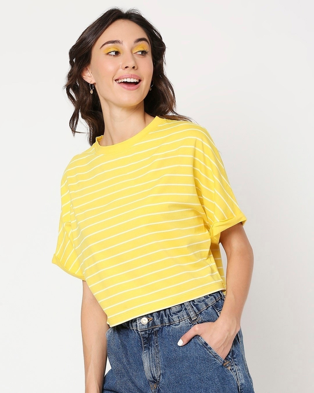 Shop Yolo Yellow Dolman Sleeve T-Shirt-Back