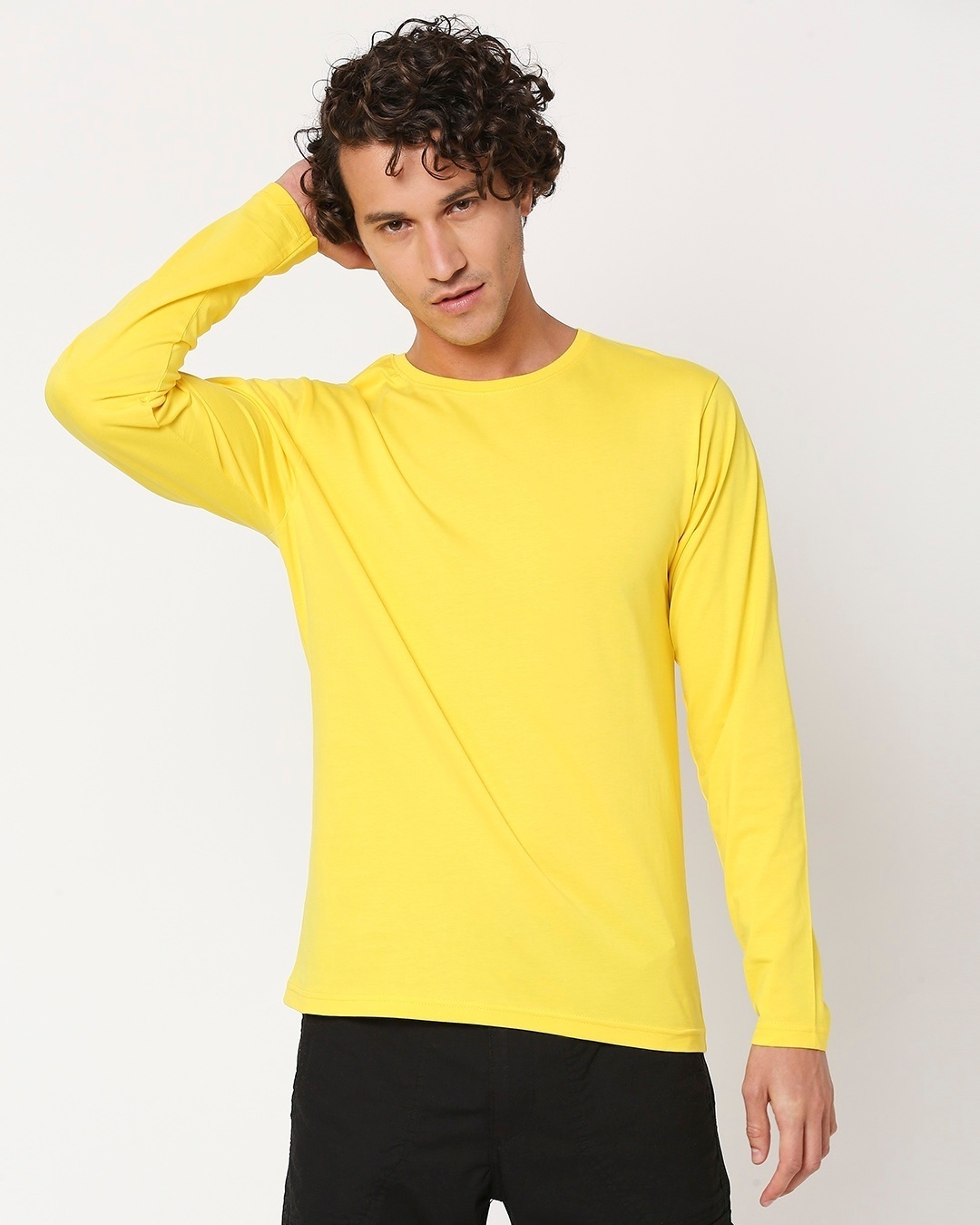 Shop Men's Yolo Yellow T-shirt-Back