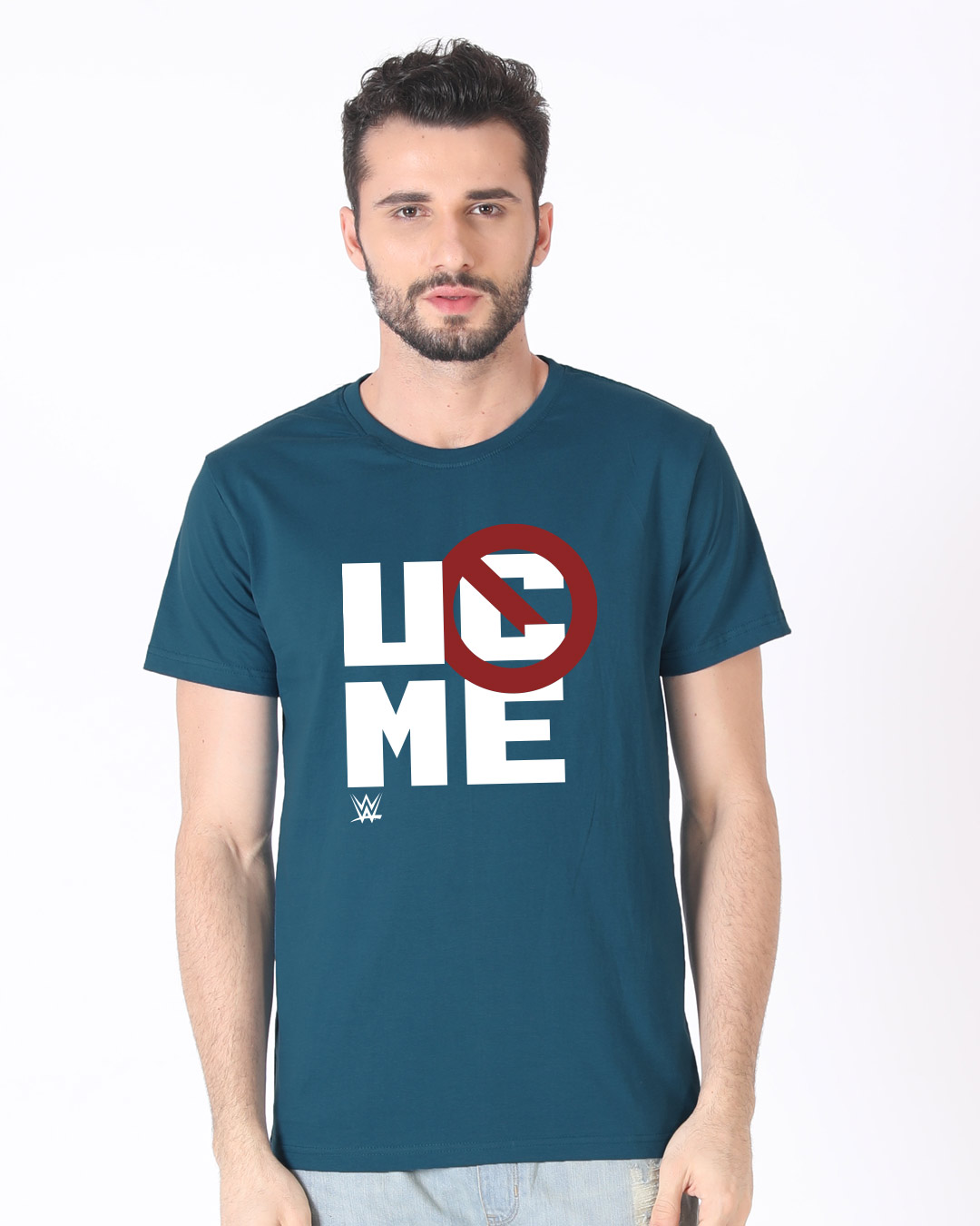 Shop You Can't See Me Half Sleeve T-Shirt (WWEL)-Back