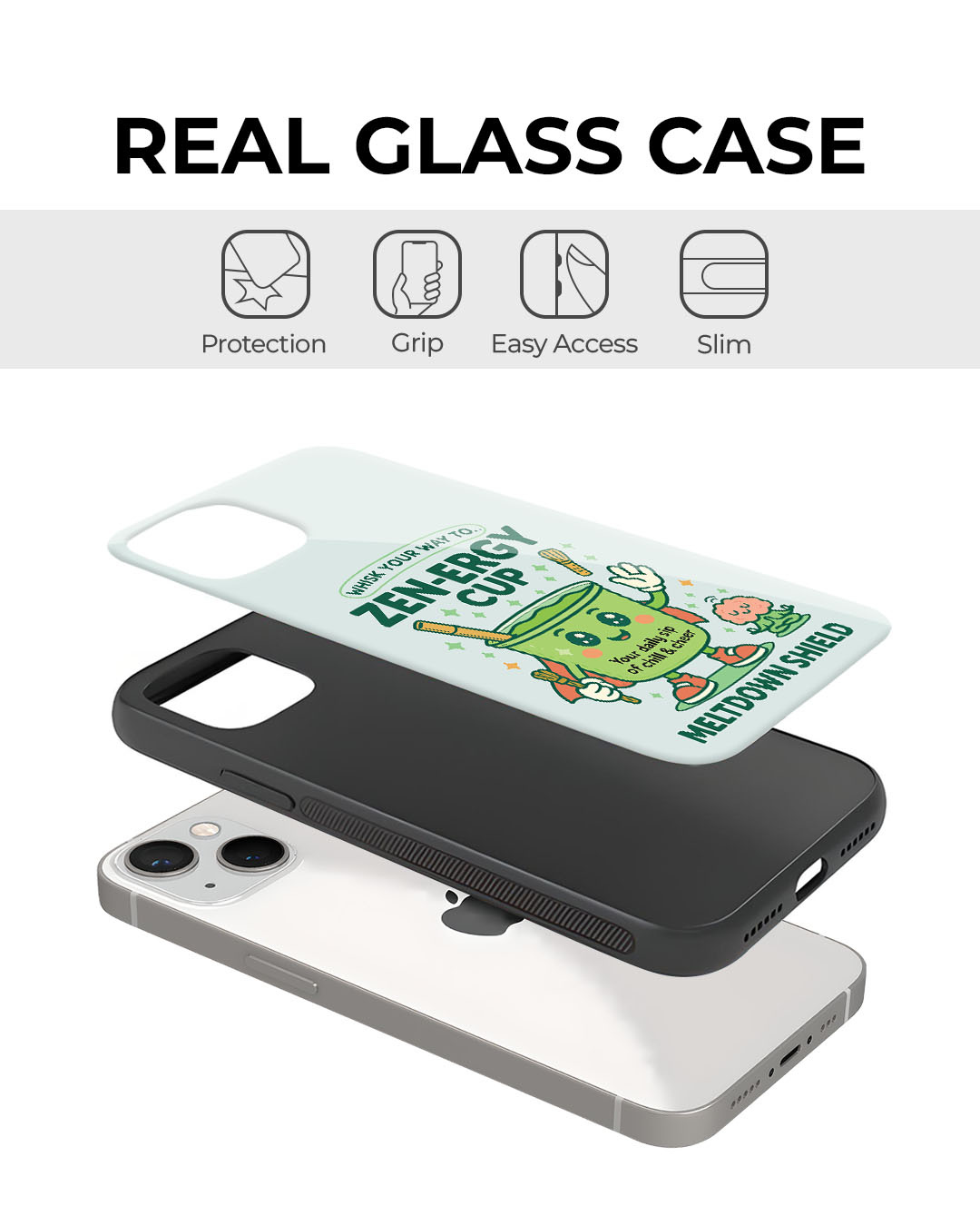 Shop Zenergy Premium Glass Cover for Apple iPhone 13 Pro-Back