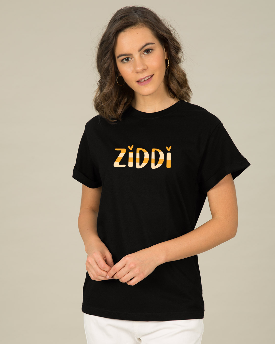 Shop Ziddi Boyfriend T-Shirt-Back
