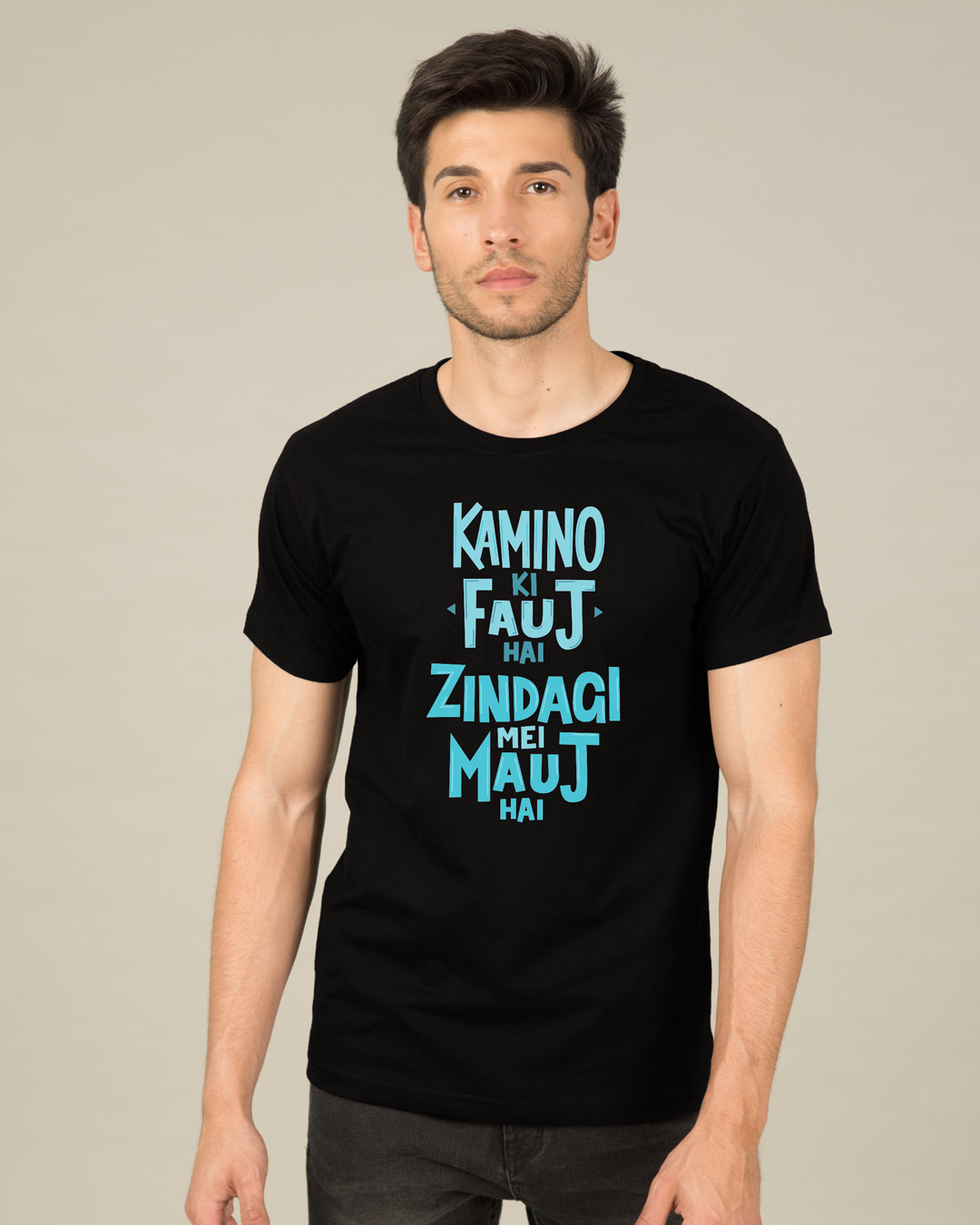 Shop Zindagi Mei Mauj Half Sleeve T-Shirt-Back
