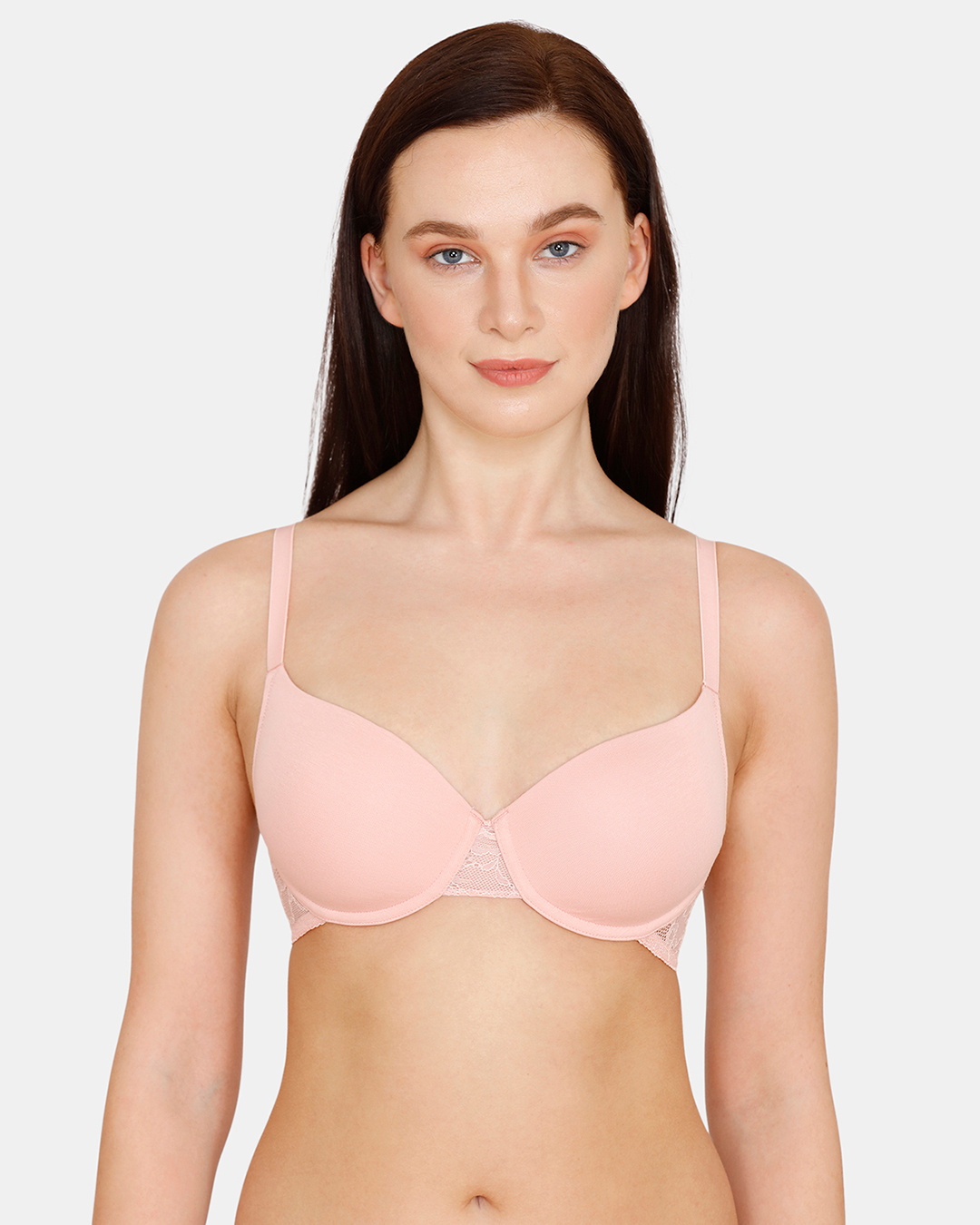 Buy Zivame Beautiful Basics Padded Wired Medium Coverage T Shirt Bra Powder Pink Online In 