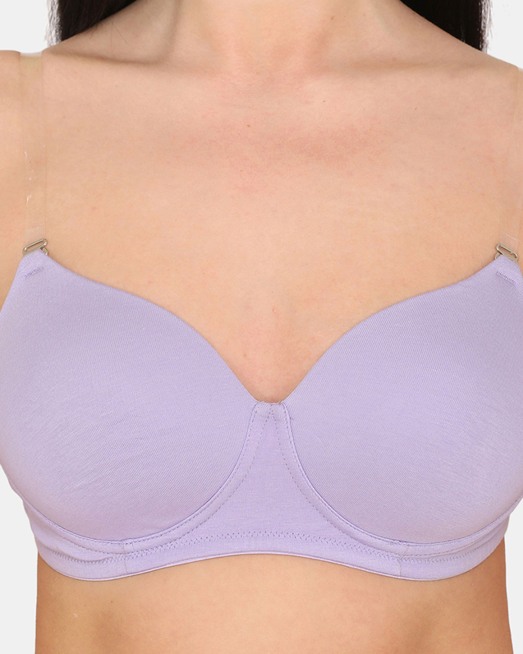 Buy Zivame Mid Fashion Medium Padded Non Wired 3/4th Coverage Backless Bra  - Violet Tulip online