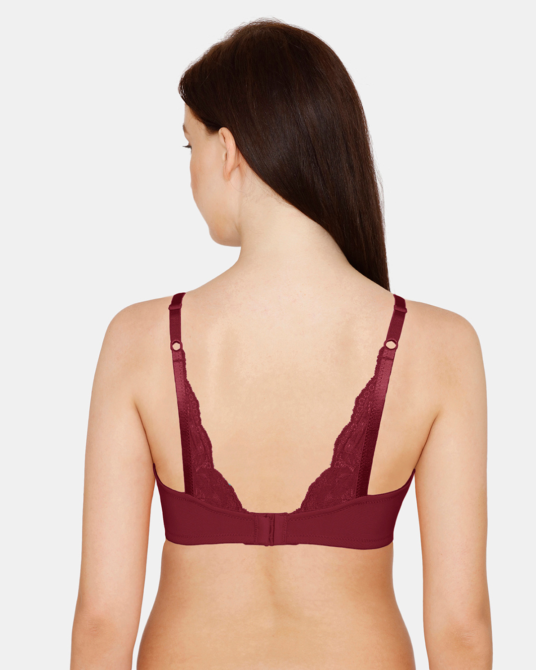 Shop Padded Non Wired 3/4th Coverage T Shirt Bra   Rhododendron-Back