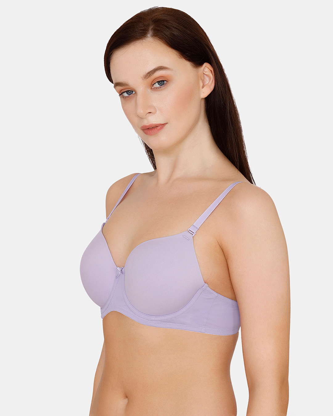 Buy Zivame Padded Wired 3/4th Coverage T-Shirt Bra - Violet Tulip
