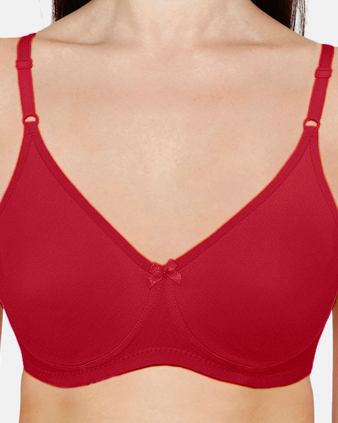 Buy Zivame Rosaline Essentials Double Layered Non Wired 3/4th Coverage Bra  - Coral Online in India at Bewakoof